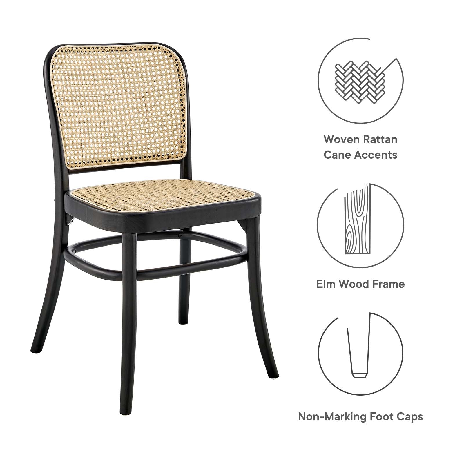 Winona Wood Dining Side Chair Set of 2-Dining Chair-Modway-Wall2Wall Furnishings