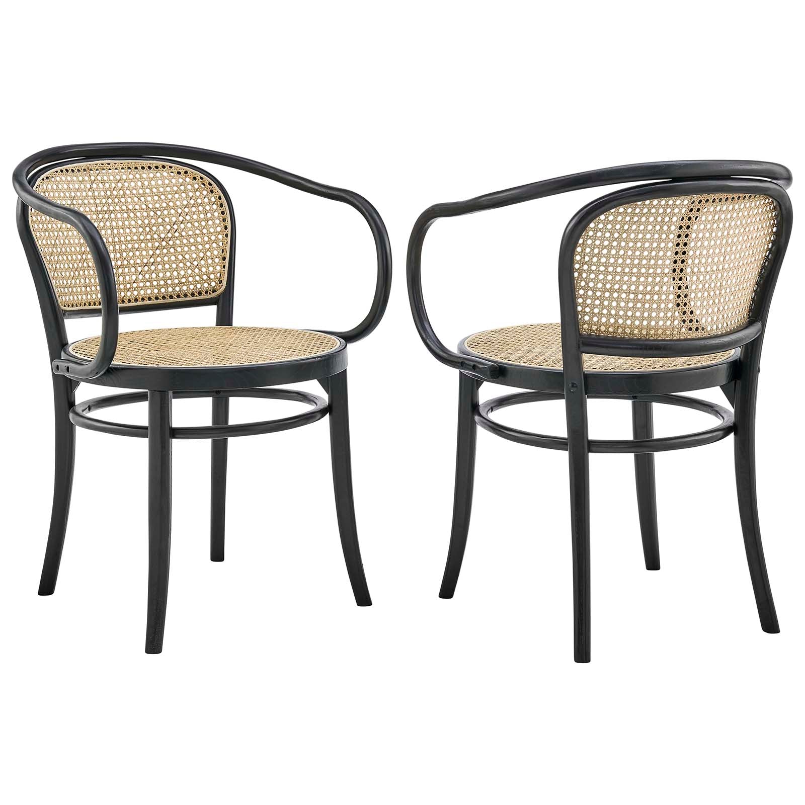 Oliana Wood Dining Armchair Set of 2-Dining Chair-Modway-Wall2Wall Furnishings