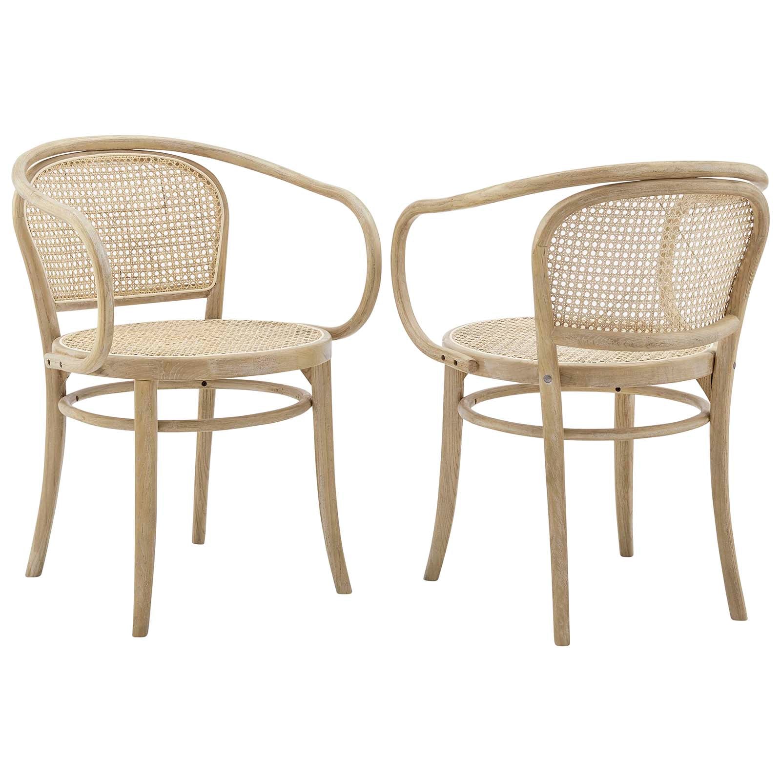 Oliana Wood Dining Armchair Set of 2-Dining Chair-Modway-Wall2Wall Furnishings