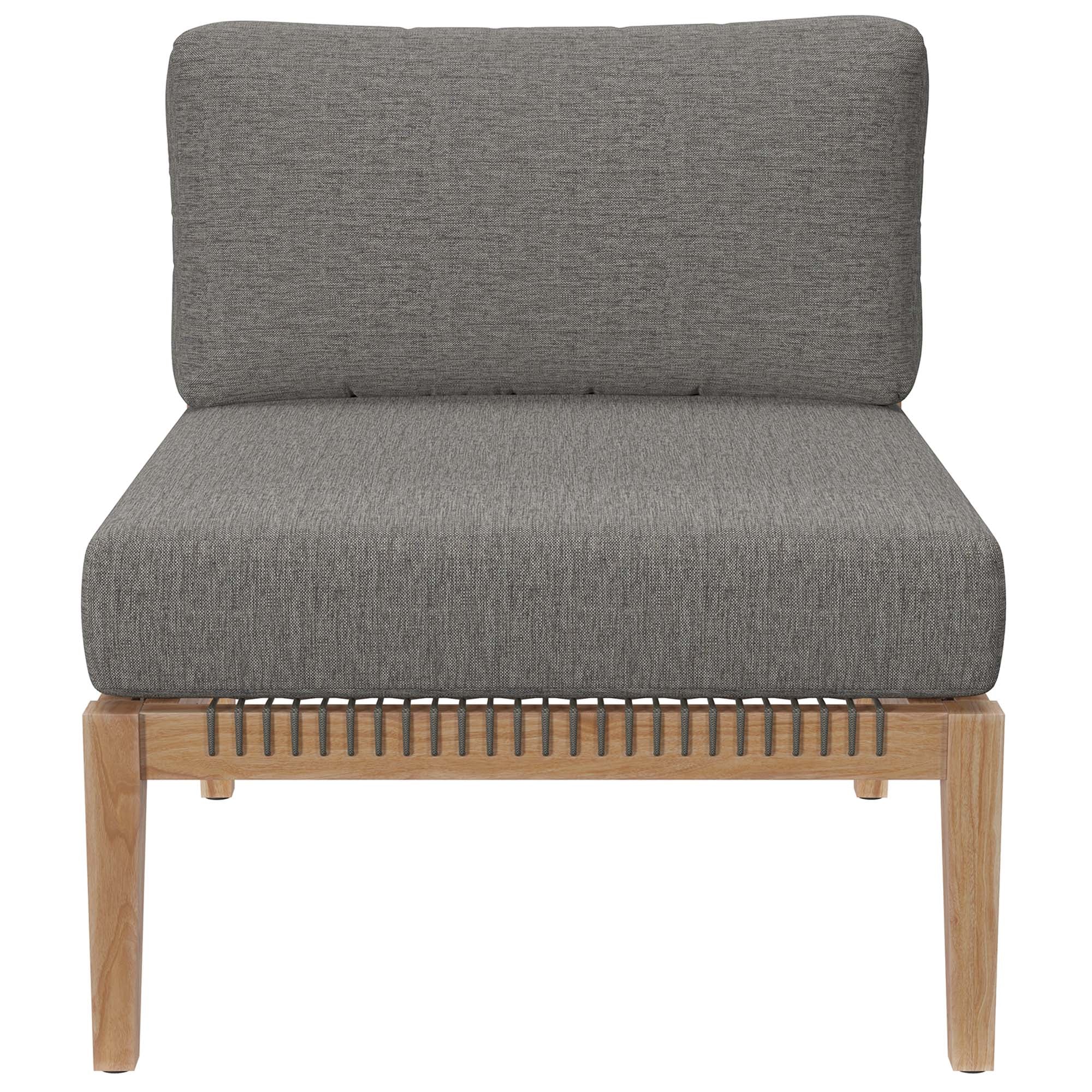 Clearwater 4-Piece Outdoor Patio Teak Wood Sectional Sofa