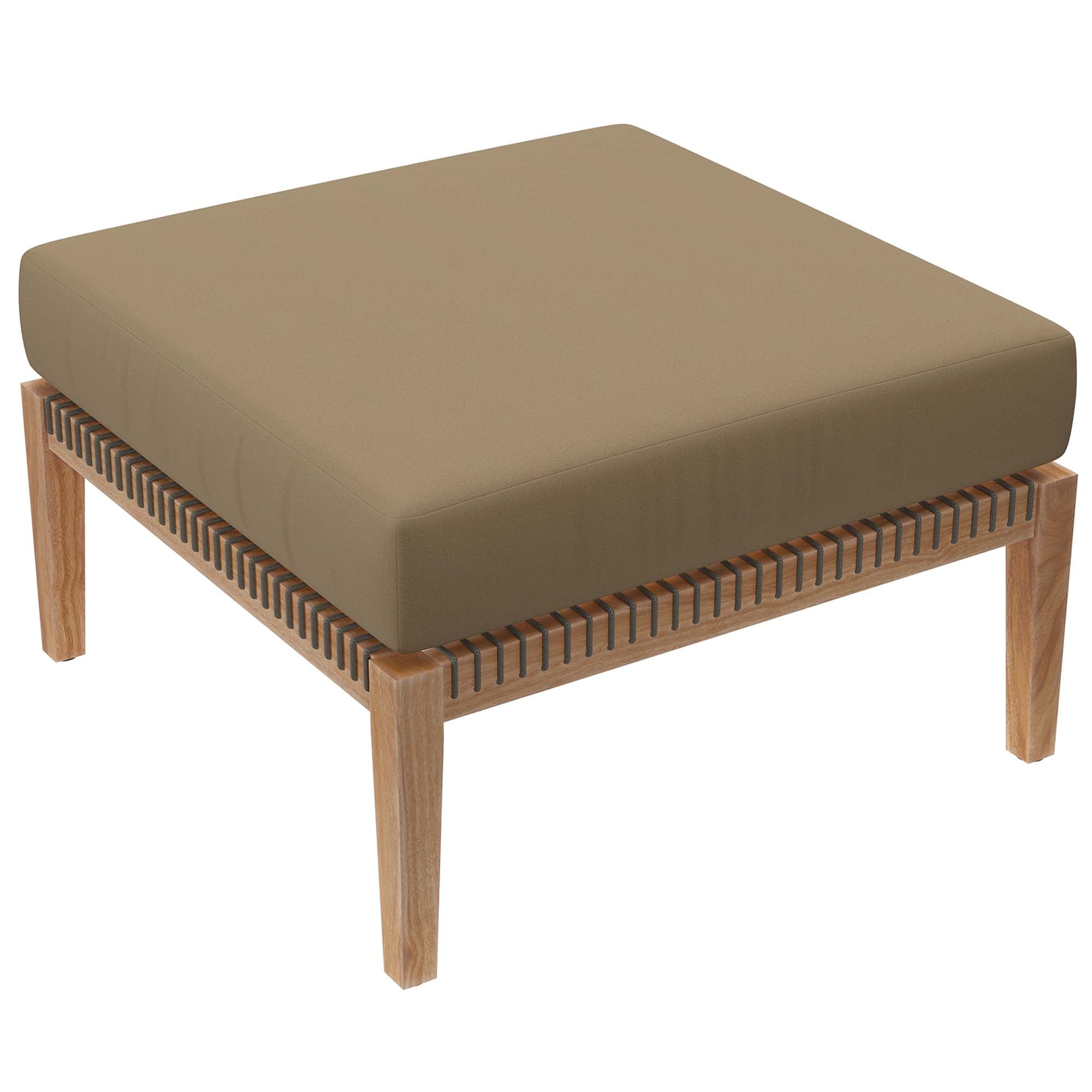 Clearwater 4-Piece Outdoor Patio Teak Wood Sectional Sofa