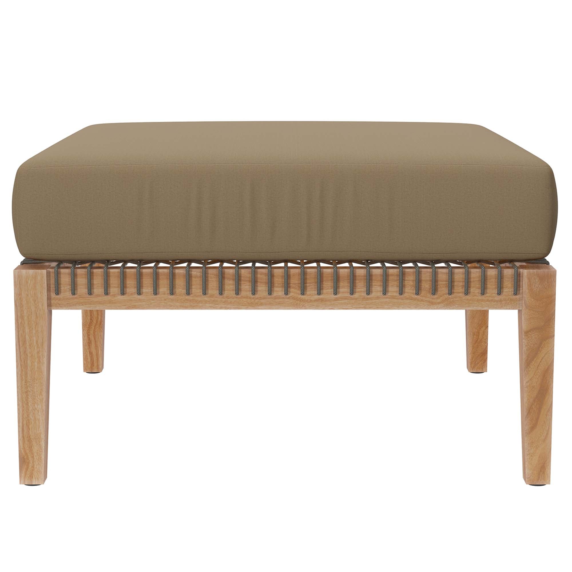 Clearwater 4-Piece Outdoor Patio Teak Wood Sectional Sofa