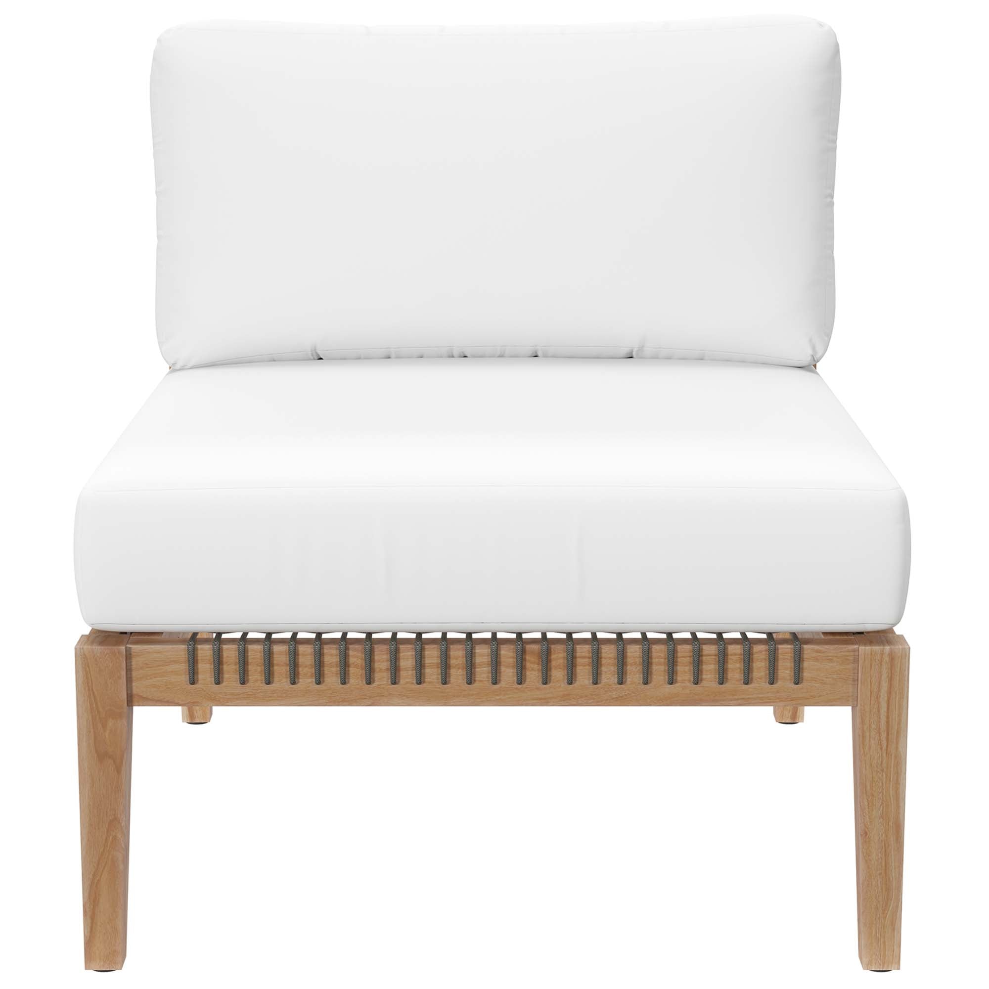 Clearwater 5-Piece Outdoor Patio Teak Wood Sectional Sofa