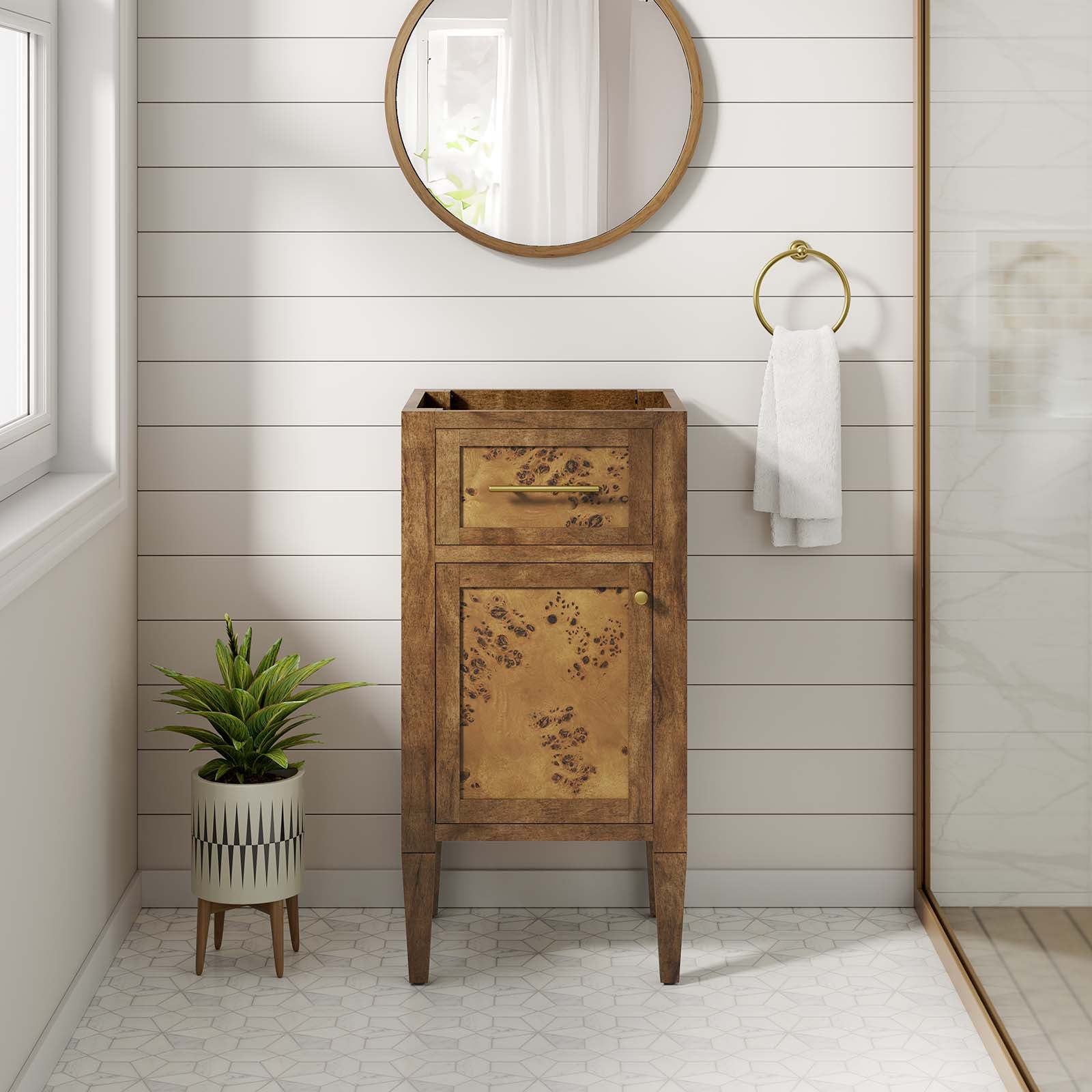 Elysian 18" Wood Bathroom Vanity Cabinet (Sink Basin Not Included)-Bathroom Vanity-Modway-Wall2Wall Furnishings