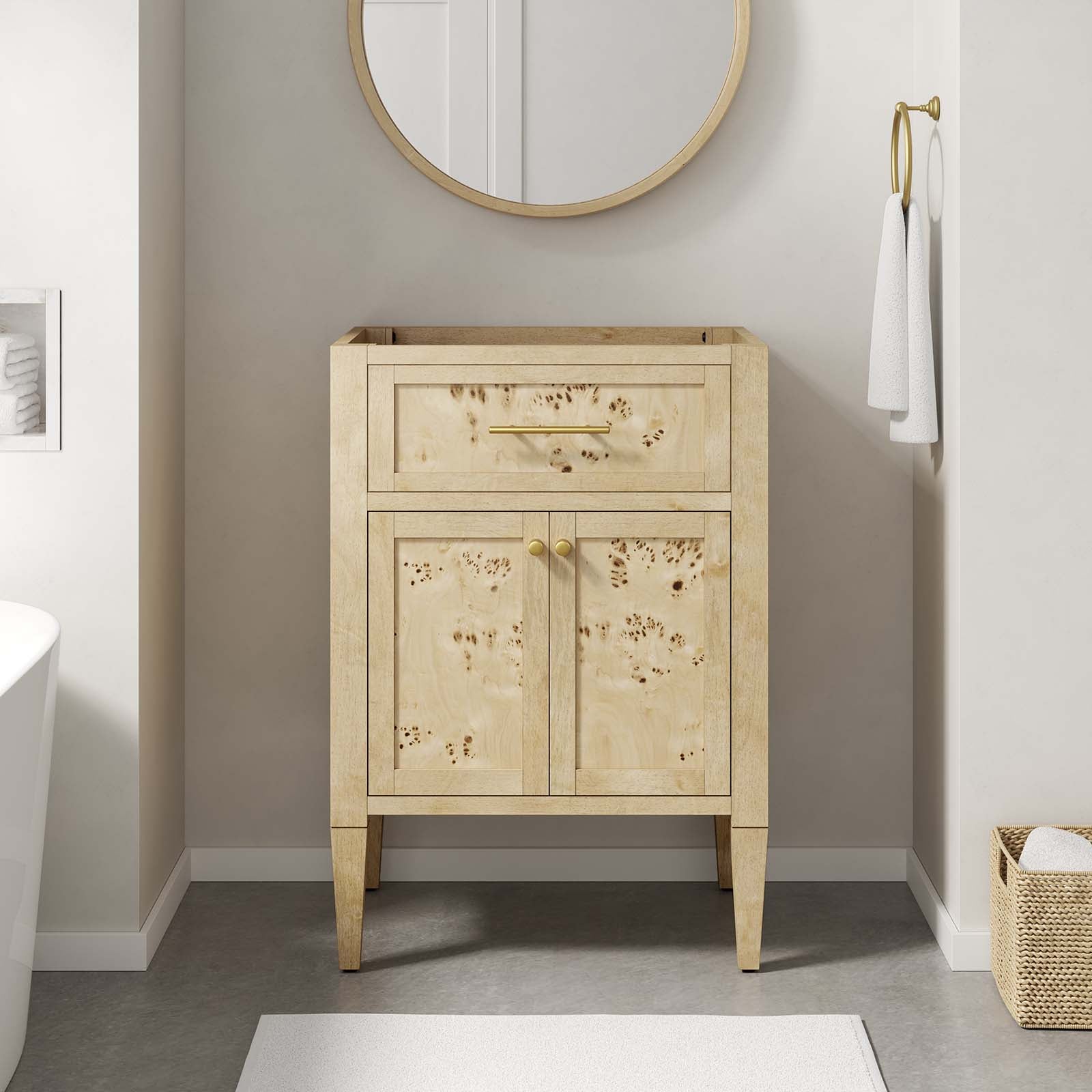 Elysian 24" Wood Bathroom Vanity Cabinet (Sink Basin Not Included)-Bathroom Vanity-Modway-Wall2Wall Furnishings