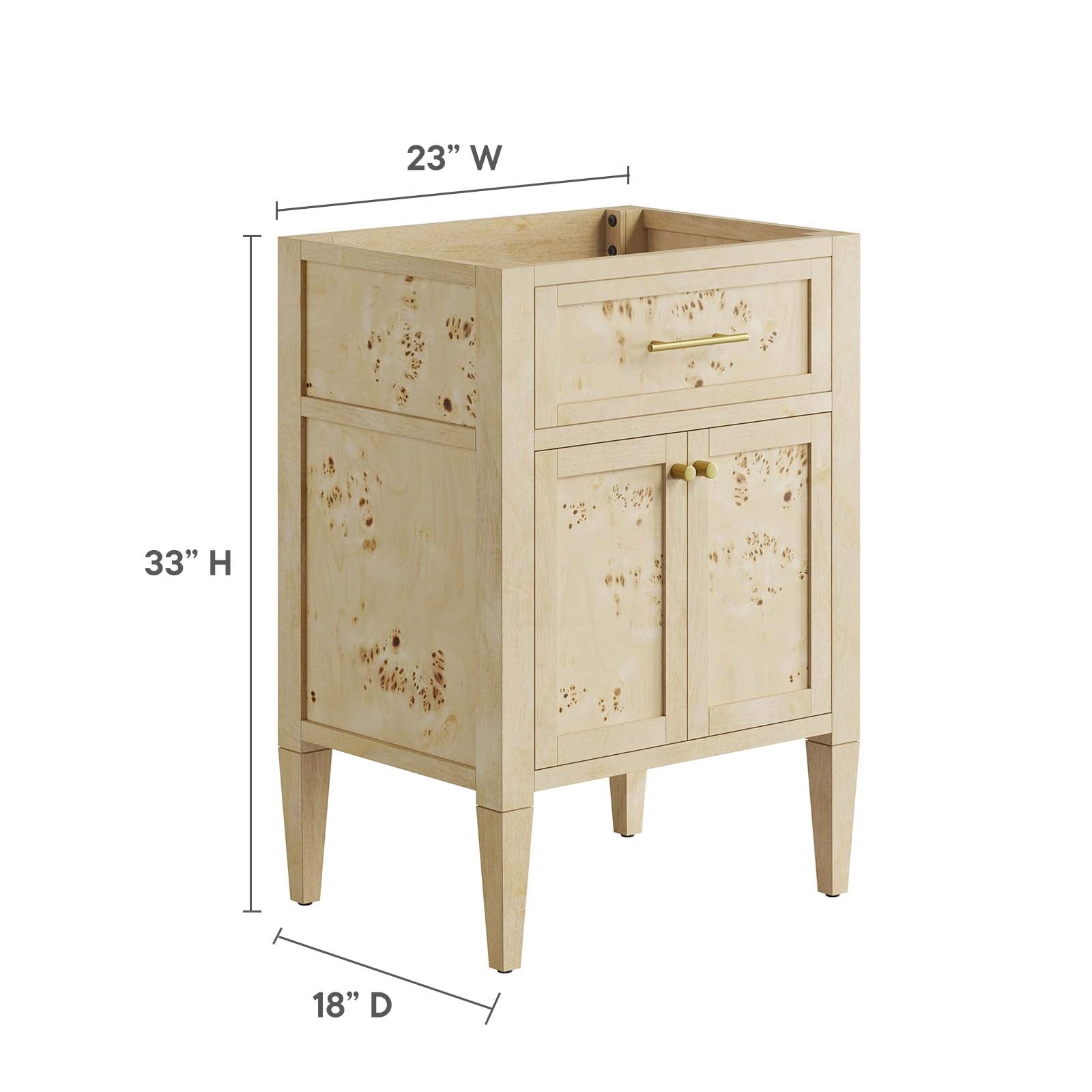 Elysian 24" Wood Bathroom Vanity Cabinet (Sink Basin Not Included)-Bathroom Vanity-Modway-Wall2Wall Furnishings