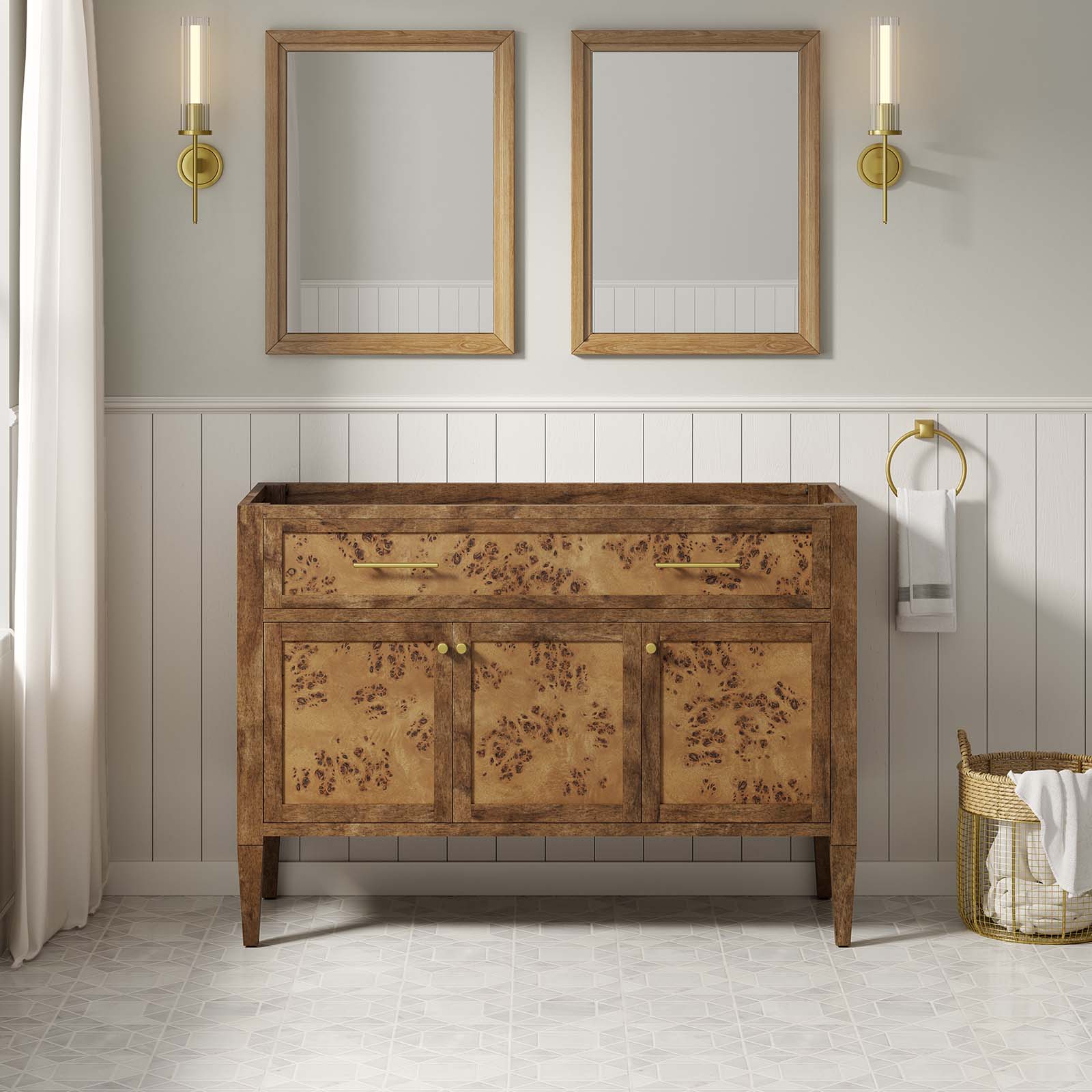 Elysian 48" Wood Bathroom Vanity Cabinet (Sink Basin Not Included)-Bathroom Vanity-Modway-Wall2Wall Furnishings