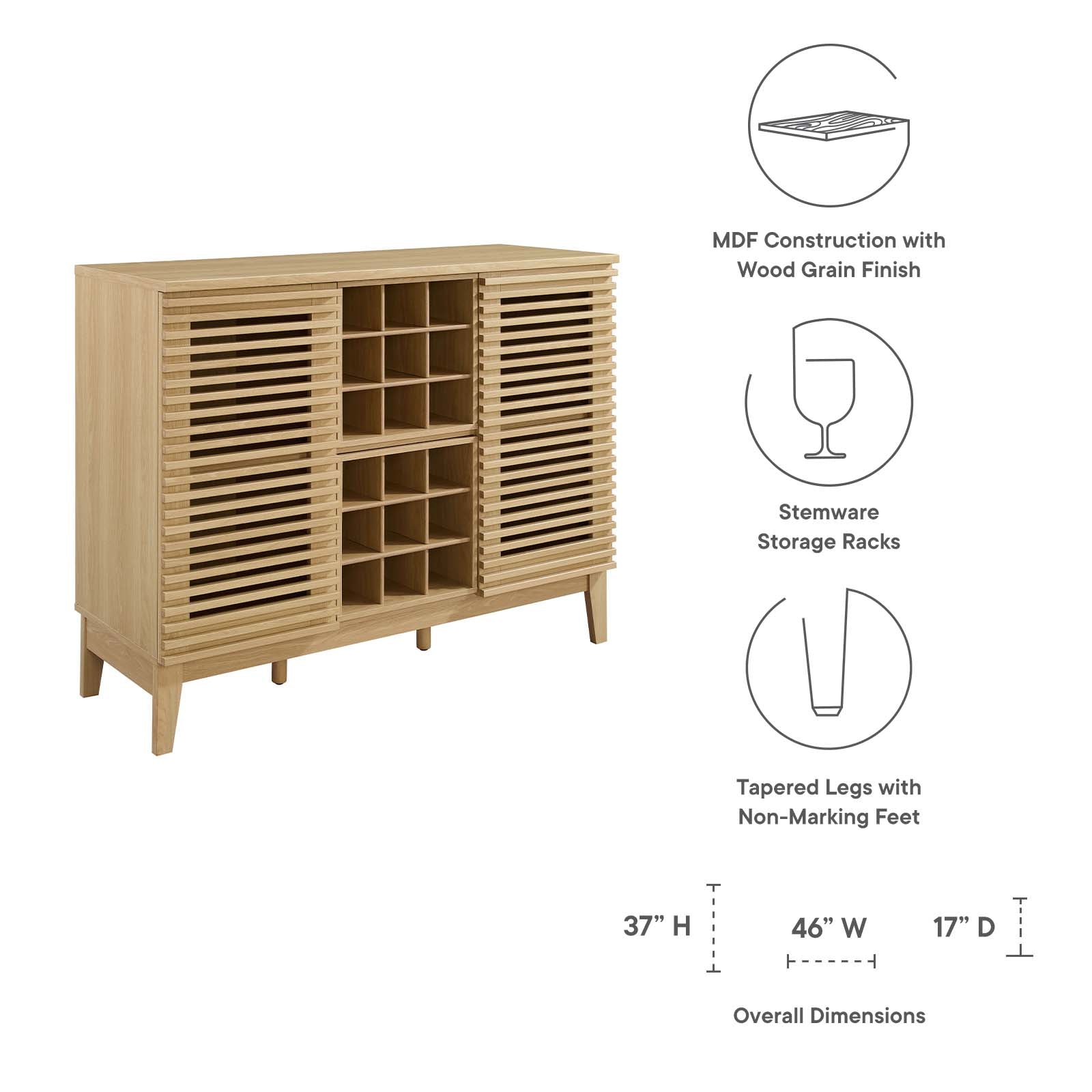 Render Bar Cabinet-Bar Cabinet-Modway-Wall2Wall Furnishings