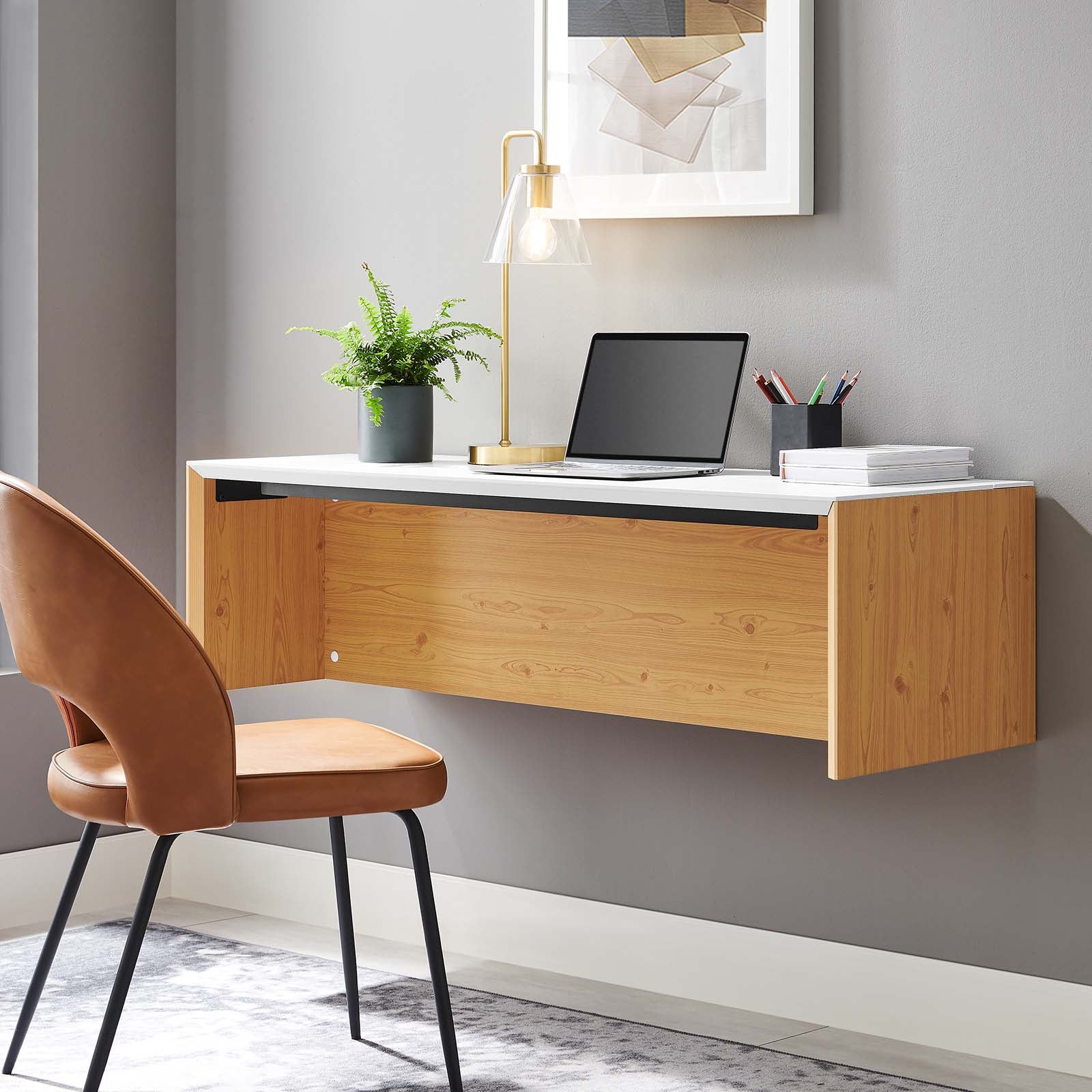 Kinetic 49" Wall-Mount Office Desk-Desk-Modway-Wall2Wall Furnishings