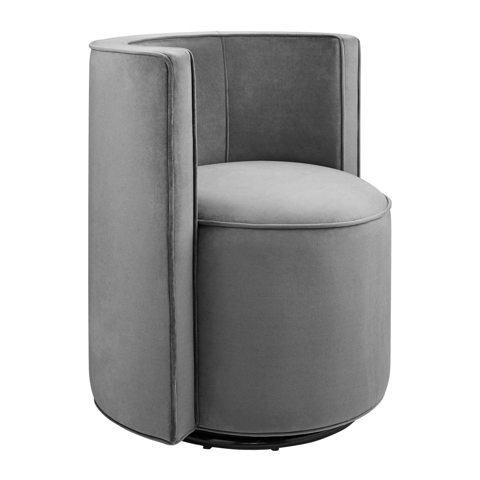 Della Performance Velvet Fabric Swivel Chair-Chair-Modway-Wall2Wall Furnishings