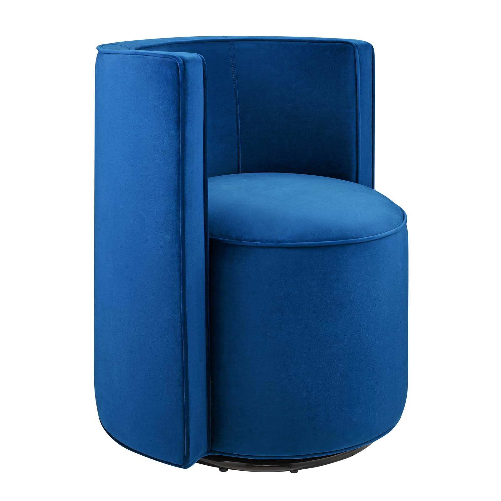 Della Performance Velvet Fabric Swivel Chair-Chair-Modway-Wall2Wall Furnishings