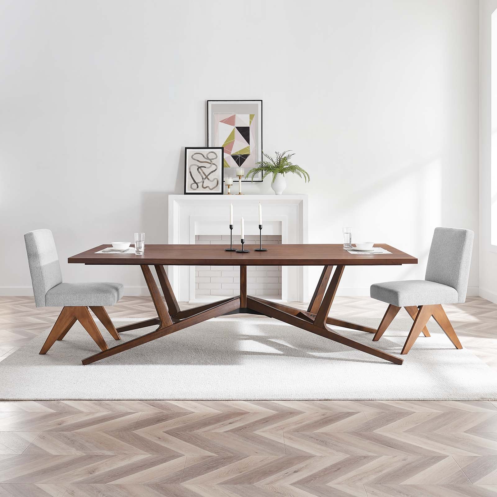 Victor 95" Dining Room Table-Dining Table-Modway-Wall2Wall Furnishings