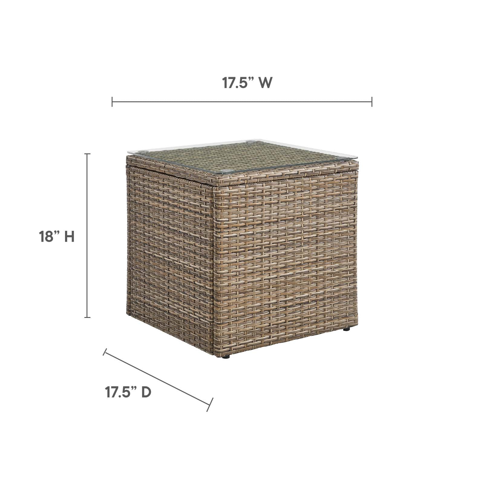 Convene Outdoor Patio Side Table-Outdoor Side Table-Modway-Wall2Wall Furnishings