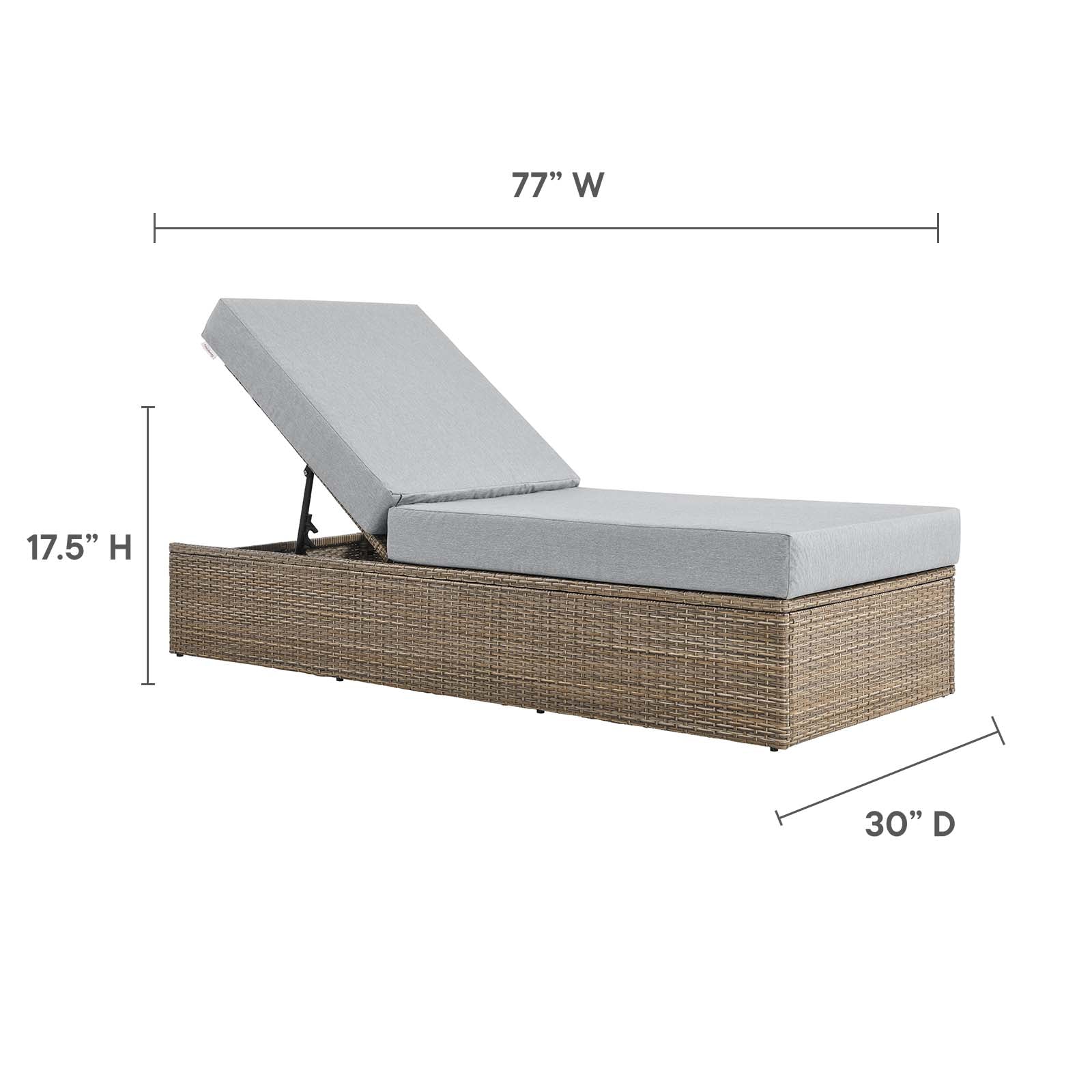 Convene Outdoor Patio Chaise Lounge Chair-Outdoor Lounge Chair-Modway-Wall2Wall Furnishings