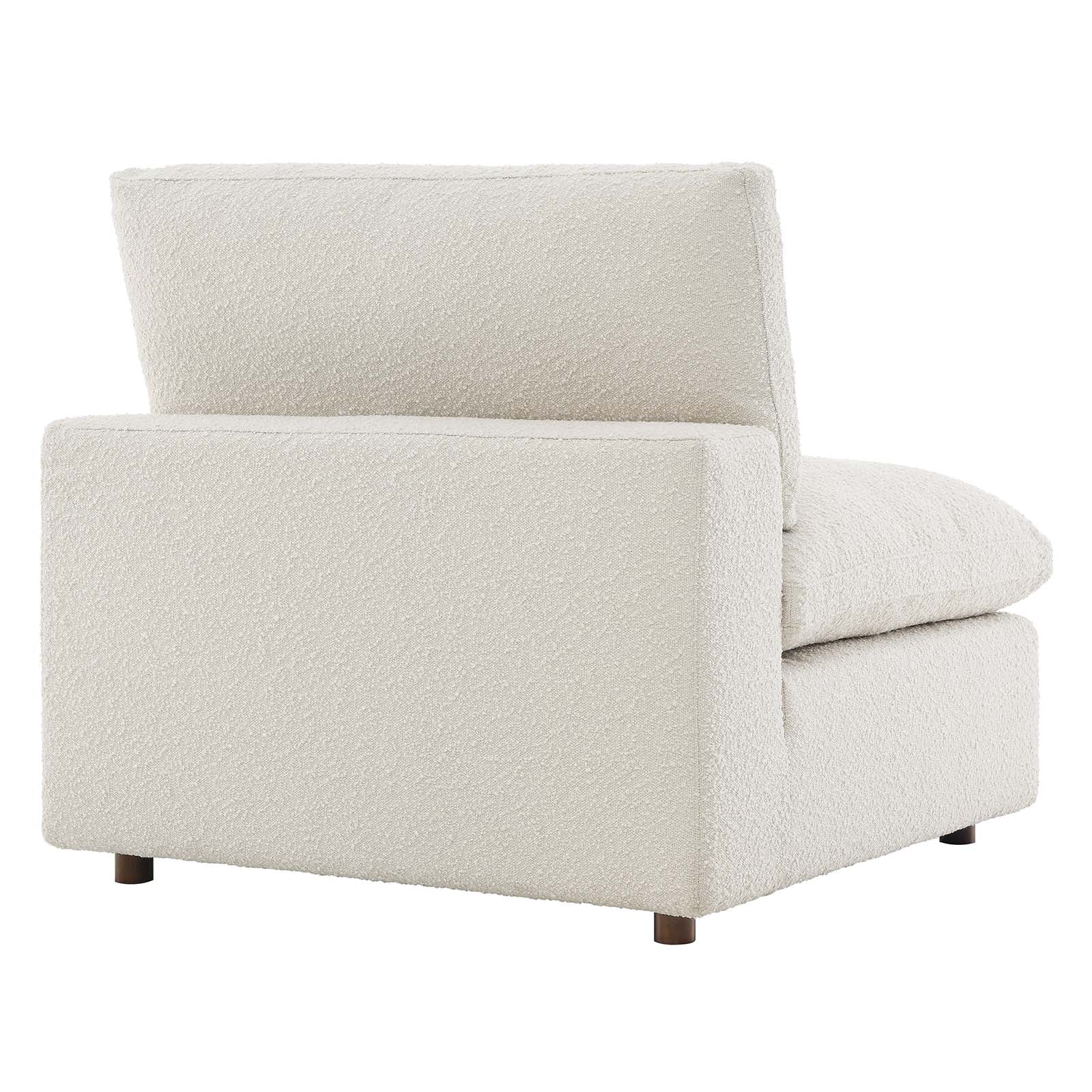 Commix Down Filled Overstuffed Boucle Fabric Armless Chair-Armless Chair-Modway-Wall2Wall Furnishings