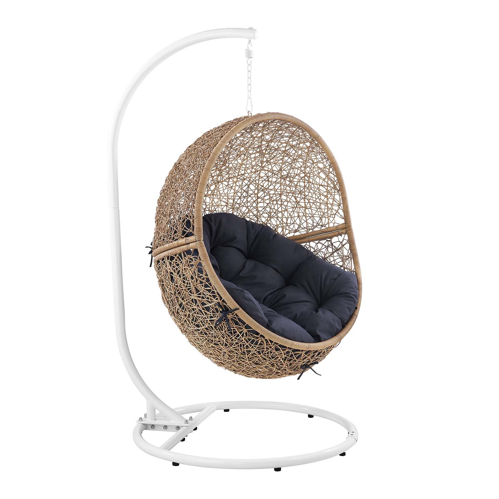 Encase Outdoor Patio Rattan Swing Chair-Outdoor Swing-Modway-Wall2Wall Furnishings