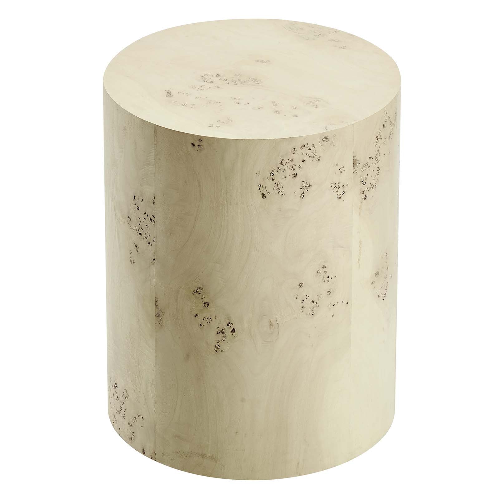 Cosmos 16" Round Burl Wood Side Table-Table-Modway-Wall2Wall Furnishings