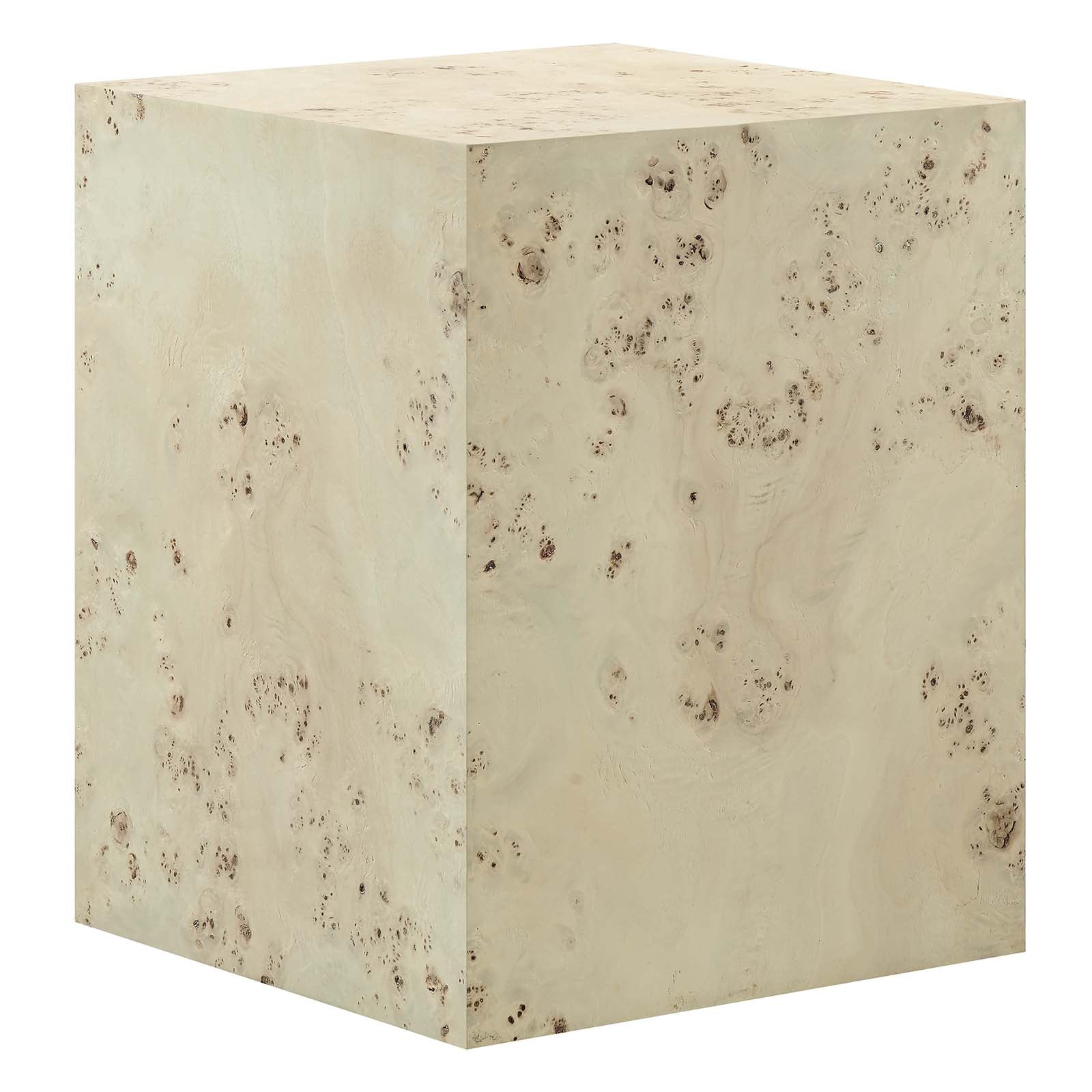 Cosmos 16" Square Burl Wood Side Table-Table-Modway-Wall2Wall Furnishings