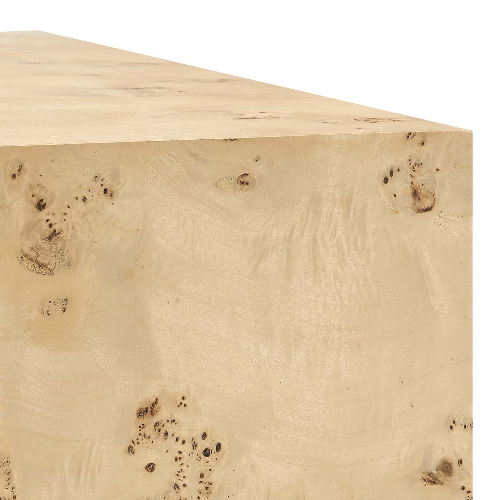 Cosmos 16" Square Burl Wood Side Table-Table-Modway-Wall2Wall Furnishings