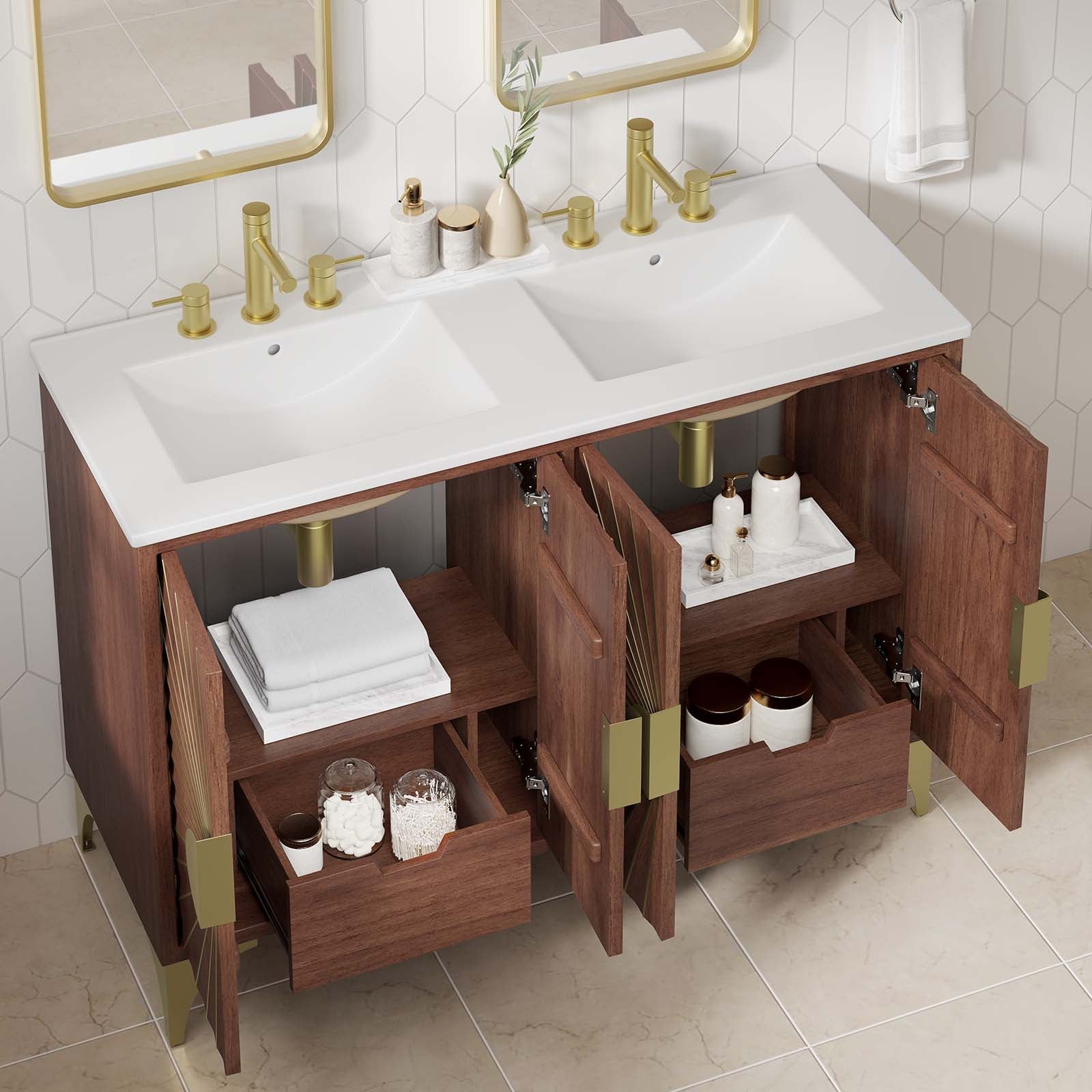 Daylight 48" Double Sink Bathroom Vanity-Bathroom Vanity-Modway-Wall2Wall Furnishings
