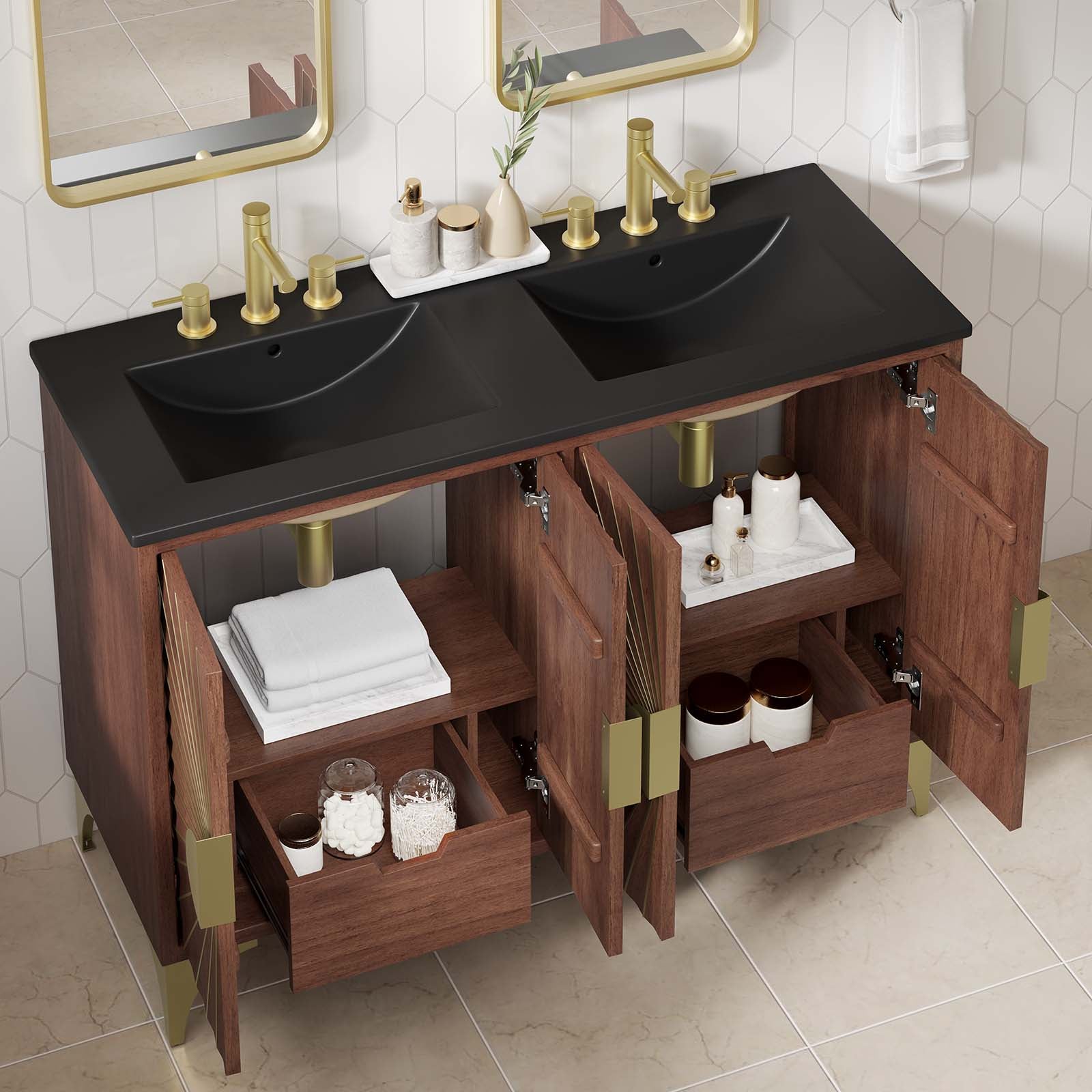 Daylight 48" Double Sink Bathroom Vanity-Bathroom Vanity-Modway-Wall2Wall Furnishings