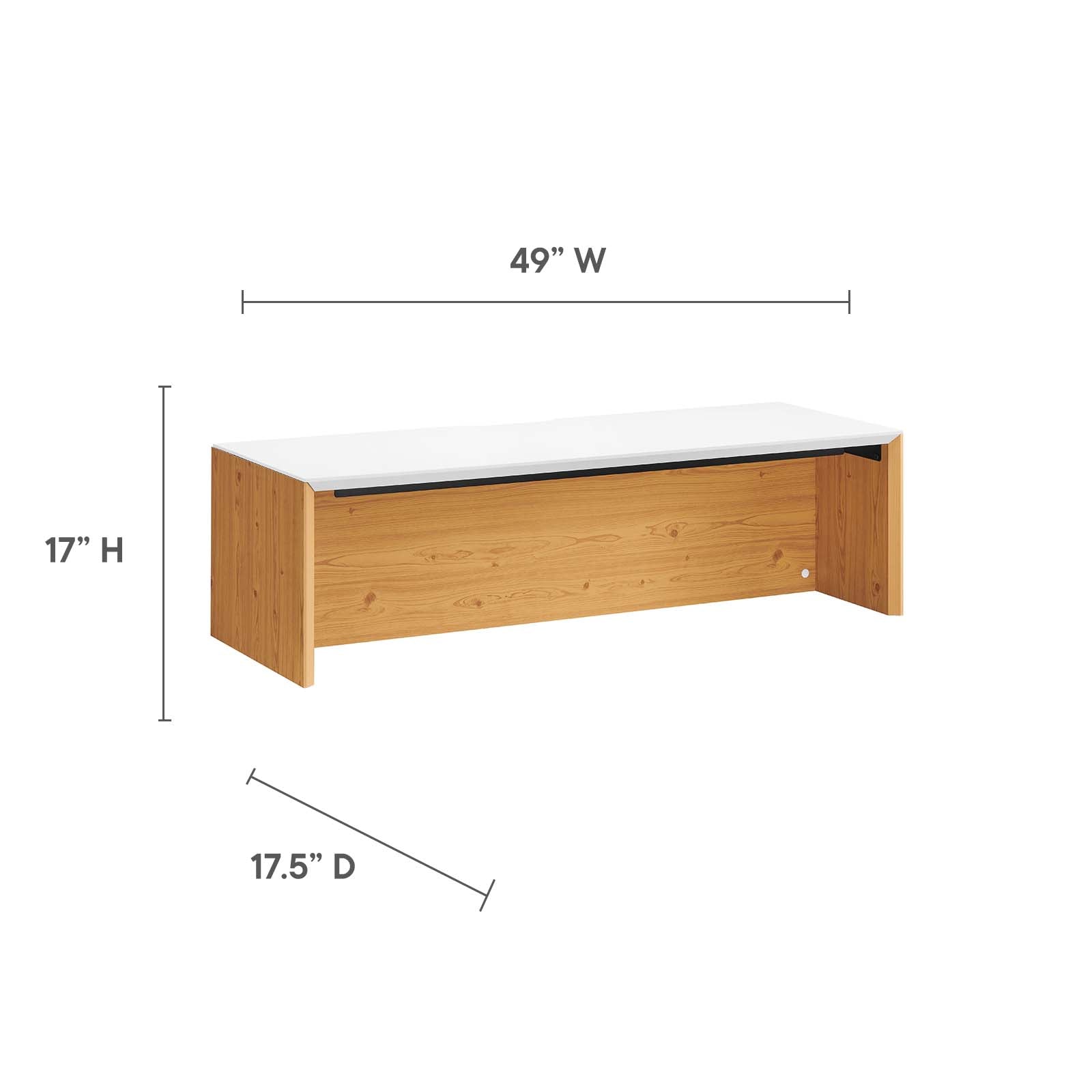 Kinetic 49" Wall-Mount Office Desk With Cabinet and Shelf-Desk-Modway-Wall2Wall Furnishings