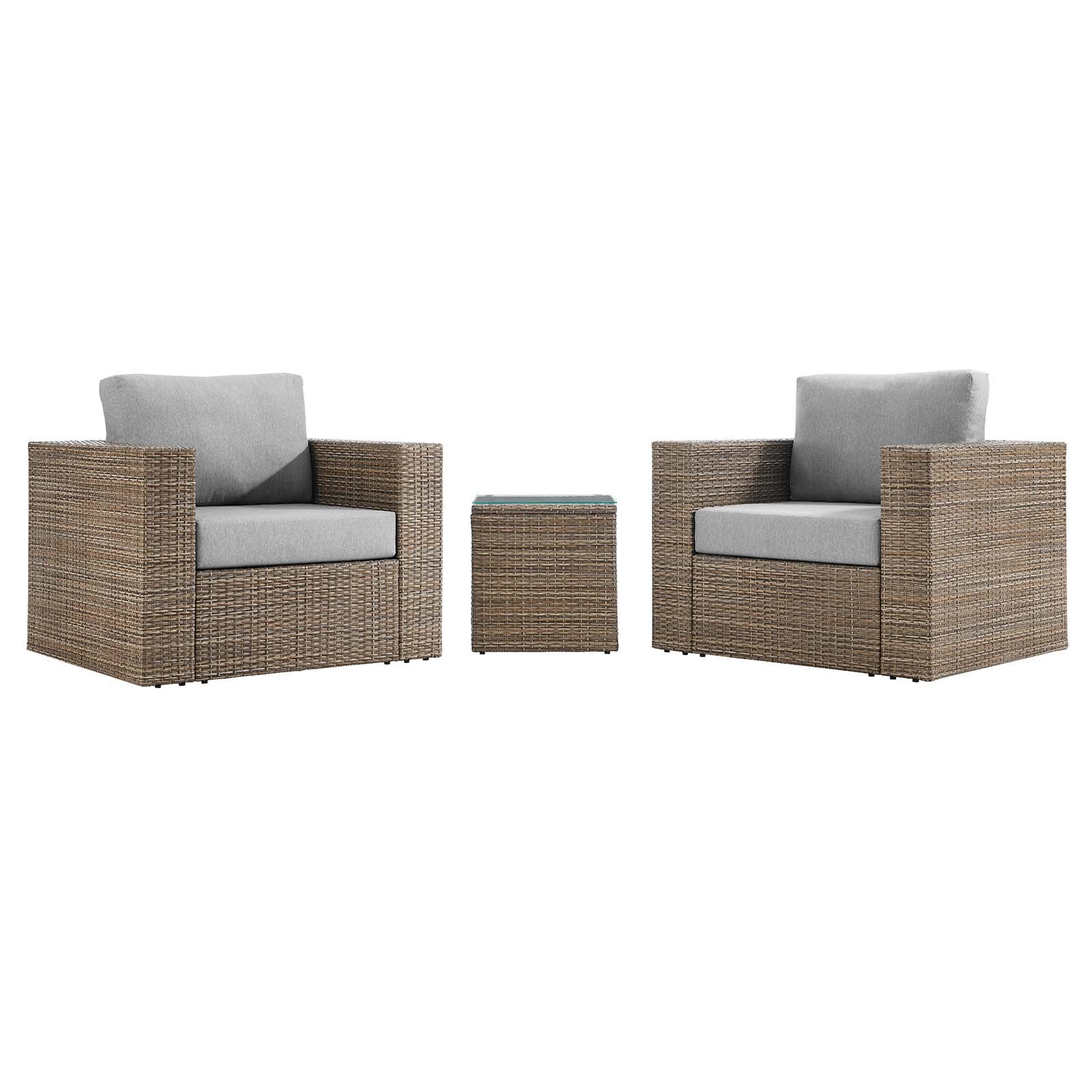 Convene Outdoor Patio 3-Piece Furniture Set-Outdoor Set-Modway-Wall2Wall Furnishings