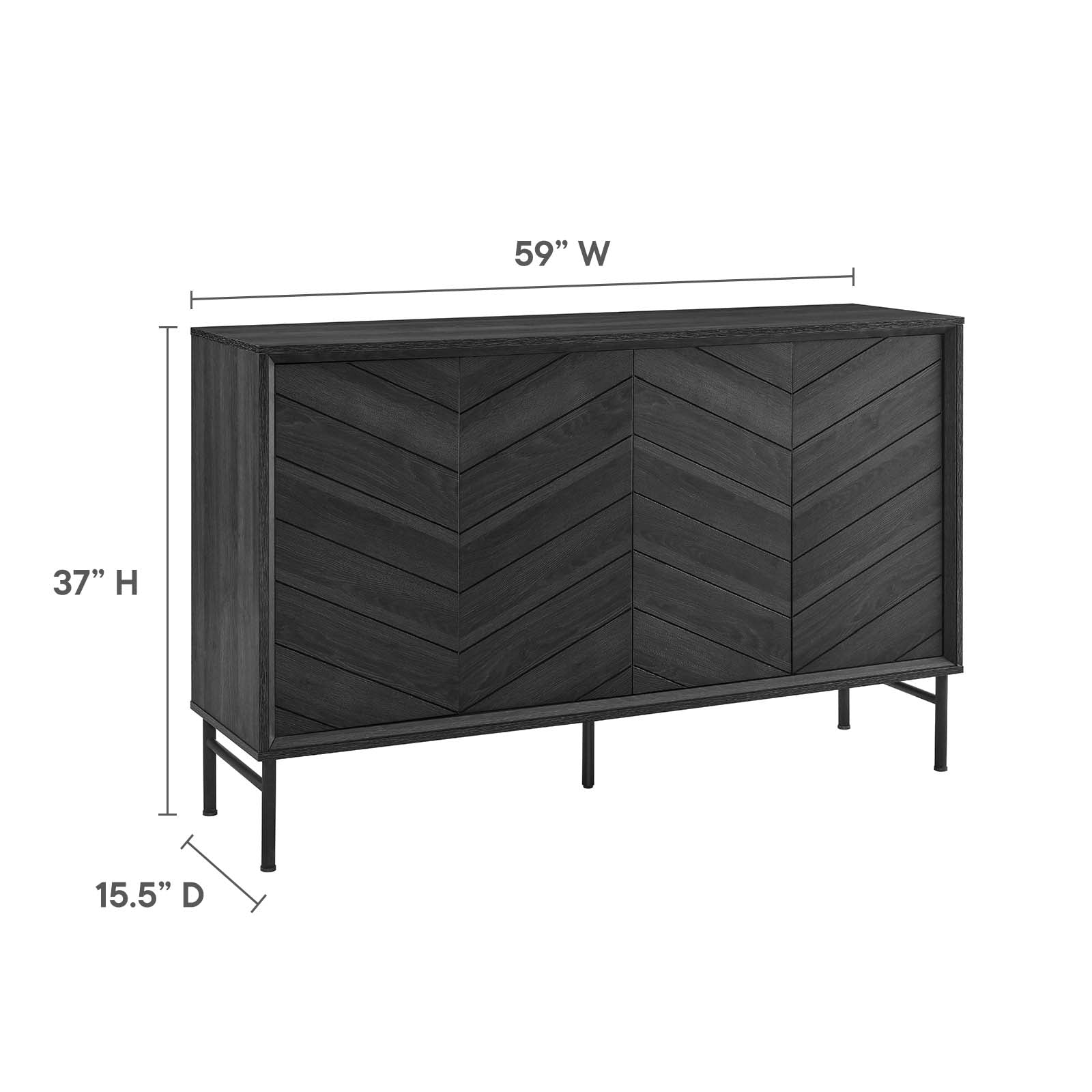 Harper Chevron Sideboard-Sideboard-Modway-Wall2Wall Furnishings