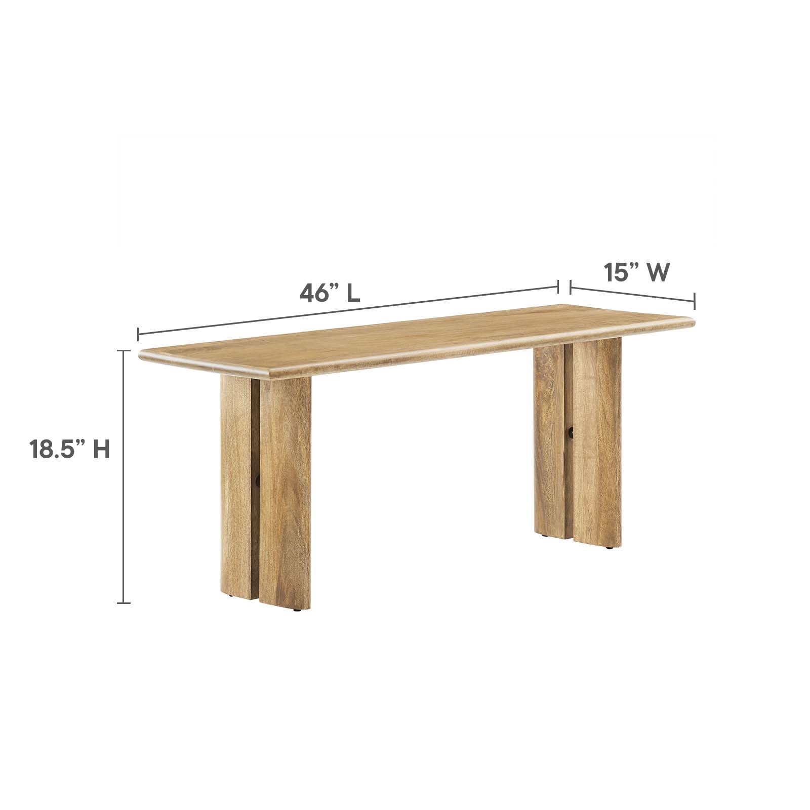 Amistad 46" Wood Bench-Bench-Modway-Wall2Wall Furnishings