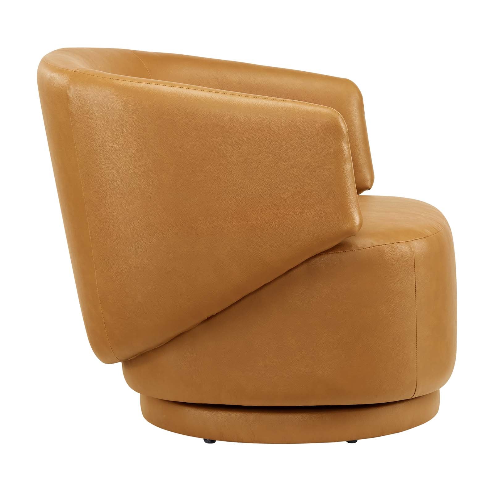 Celestia Vegan Leather Fabric and Wood Swivel Chair-Swivel Chair-Modway-Wall2Wall Furnishings