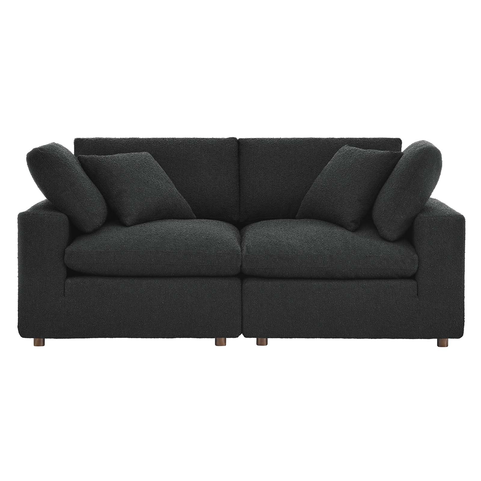 Commix Down Filled Overstuffed Boucle Fabric Loveseat-Loveseat-Modway-Wall2Wall Furnishings