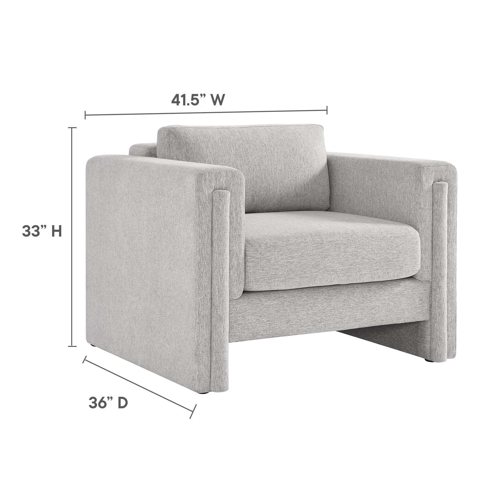 Visible Fabric Armchair-Armchair-Modway-Wall2Wall Furnishings