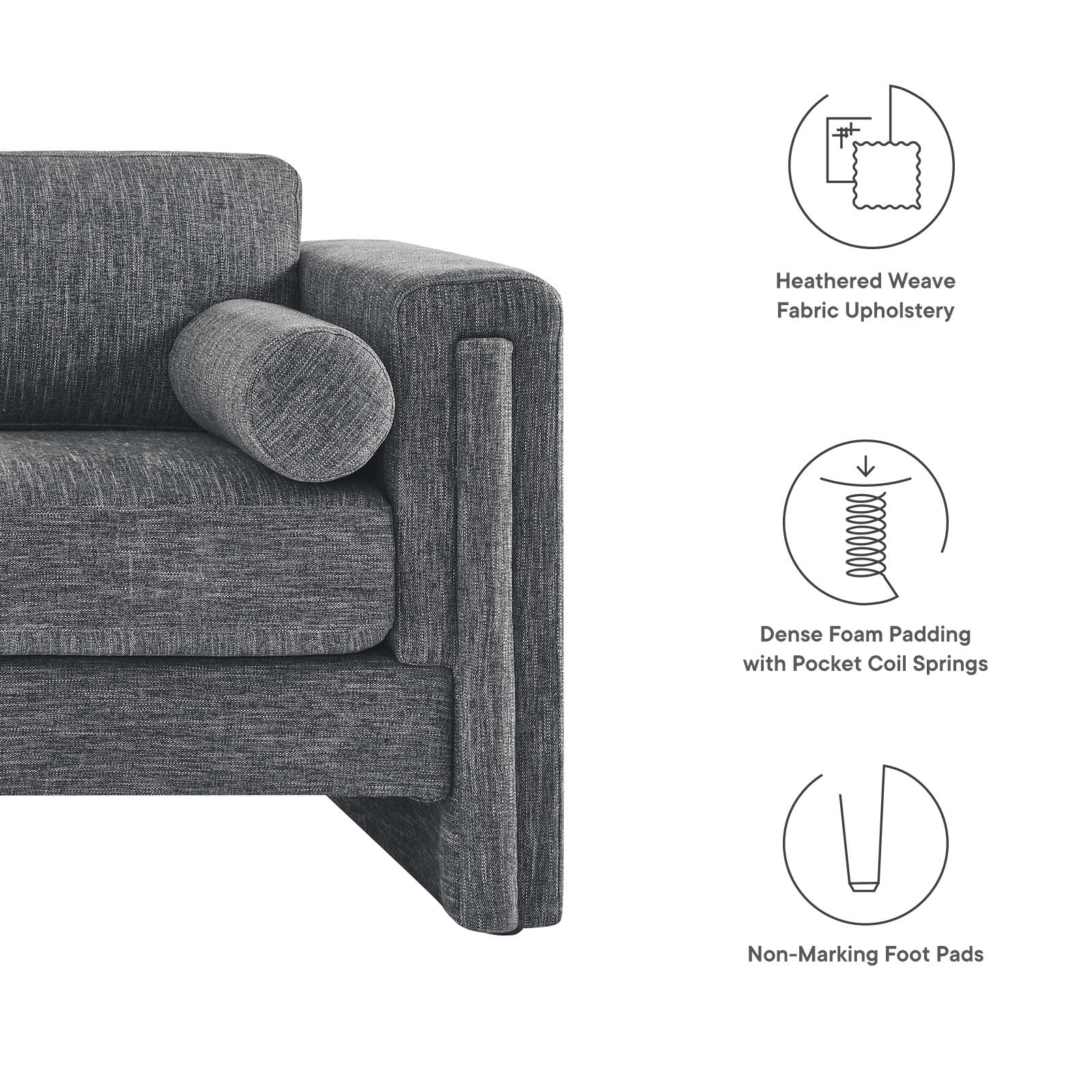Visible Fabric Sofa-Sofa-Modway-Wall2Wall Furnishings