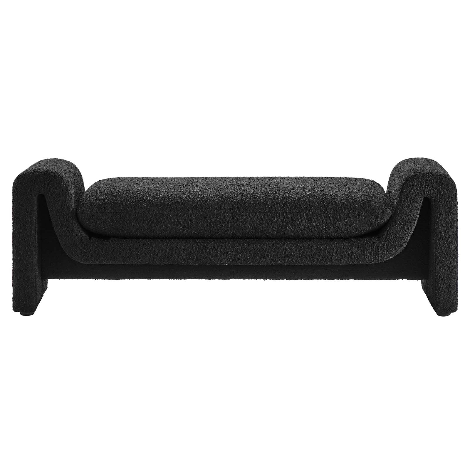 Waverly Boucle Fabric Bench-Bench-Modway-Wall2Wall Furnishings