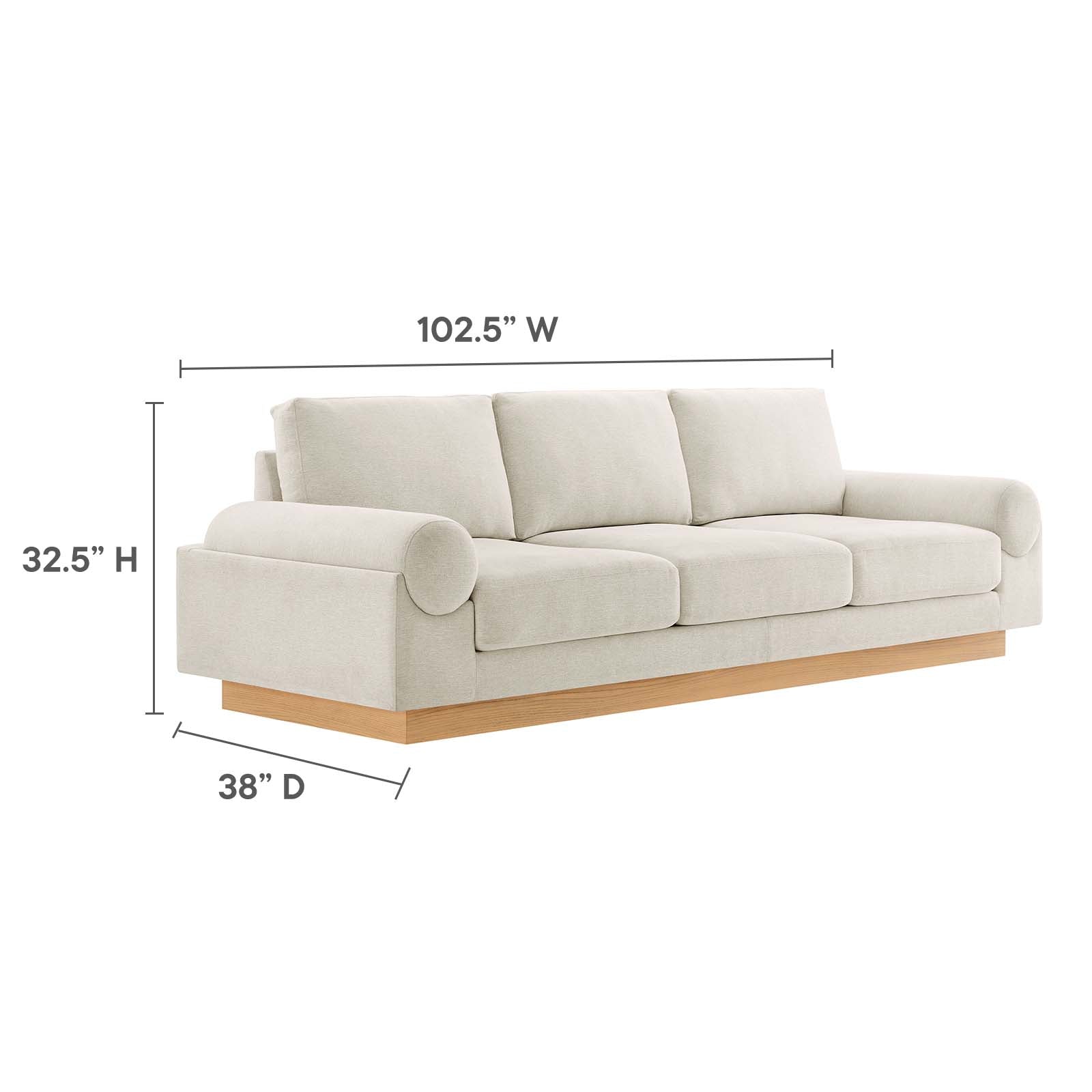 Oasis Upholstered Fabric Sofa-Sofa-Modway-Wall2Wall Furnishings