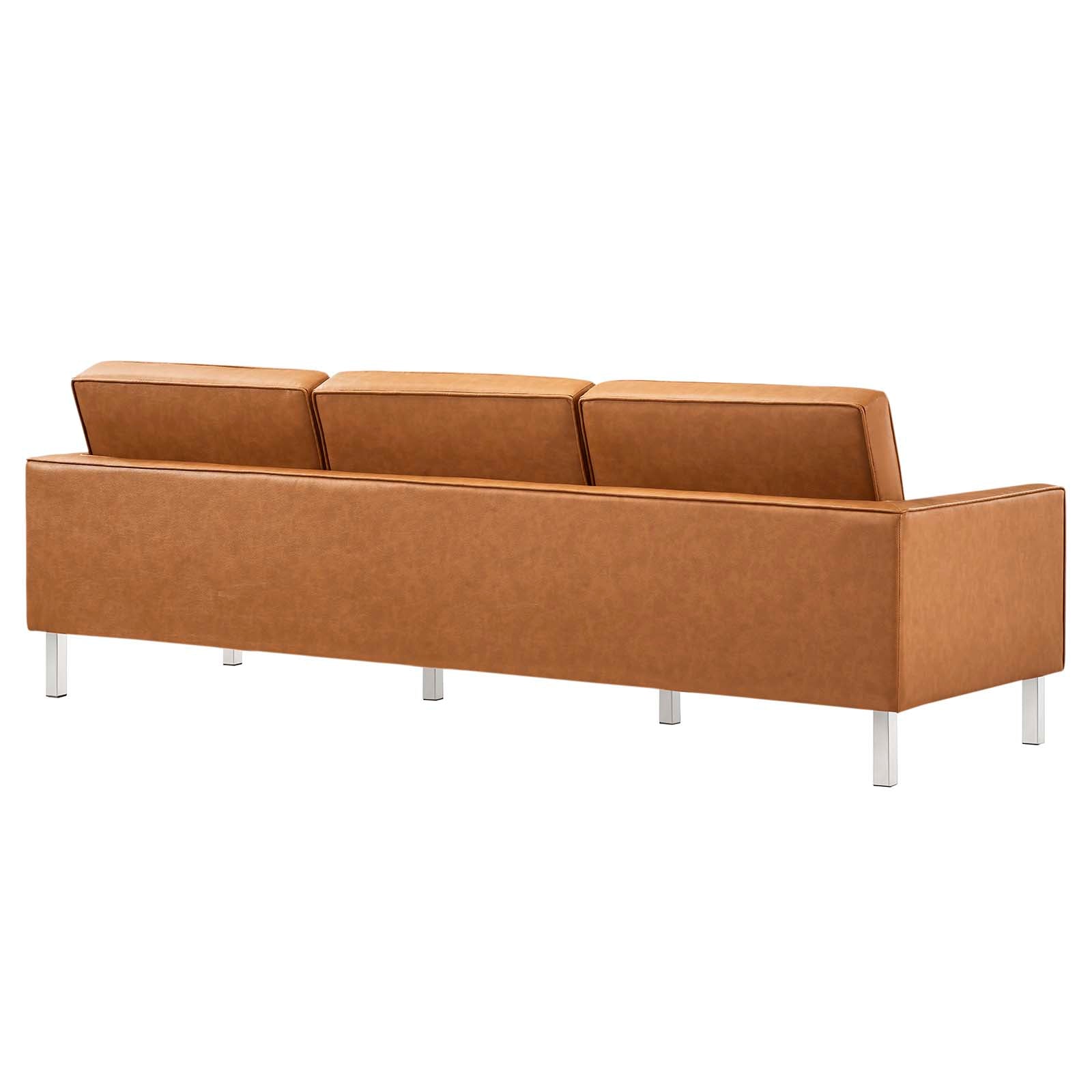 Loft Tufted Vegan Leather Sofa and Ottoman Set-Sofa Set-Modway-Wall2Wall Furnishings