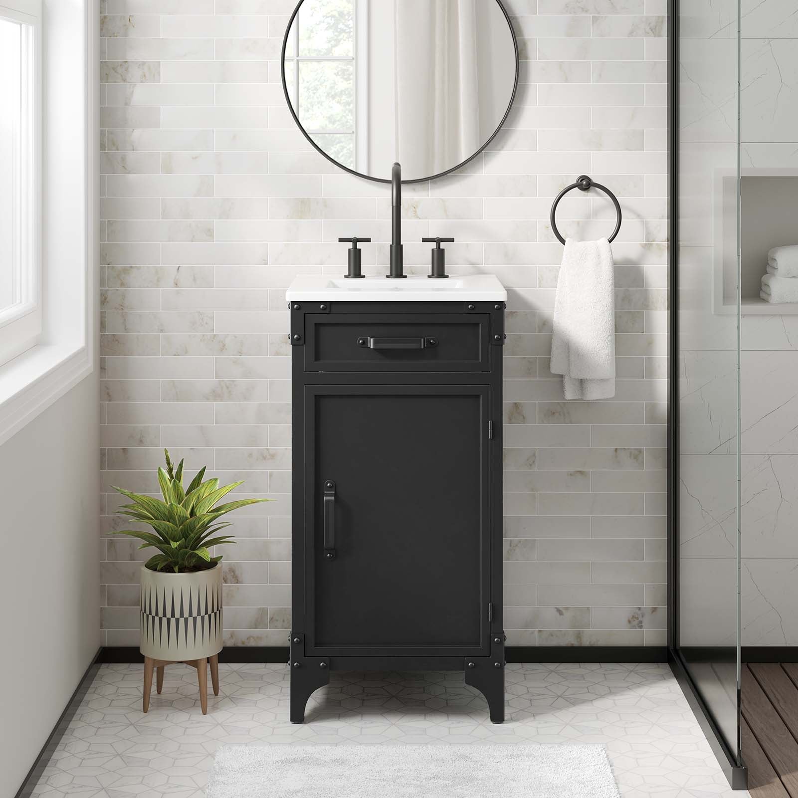 Steamforge 18" Bathroom Vanity-Bathroom Vanity-Modway-Wall2Wall Furnishings