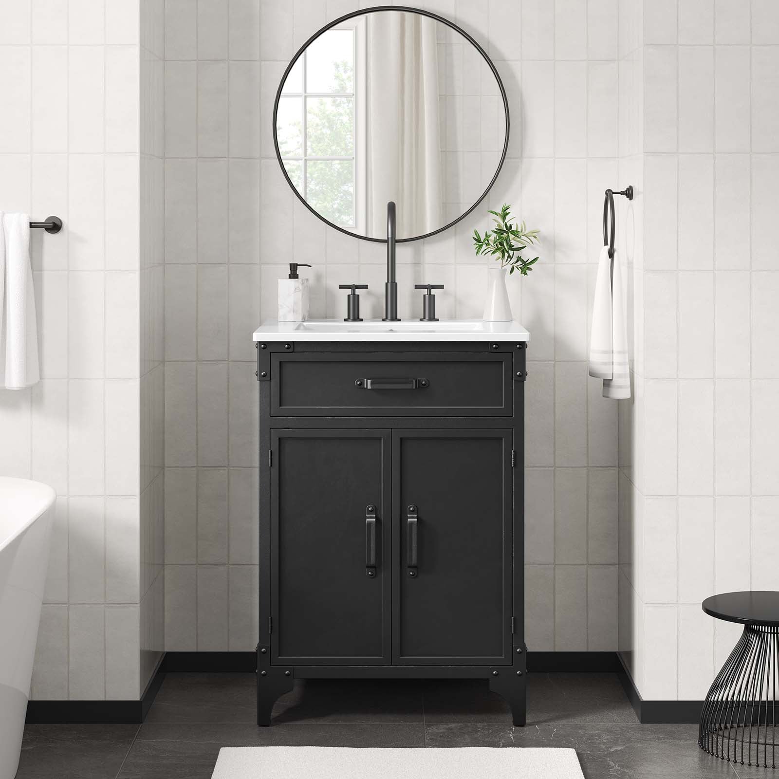 Steamforge 24" Bathroom Vanity-Bathroom Vanity-Modway-Wall2Wall Furnishings