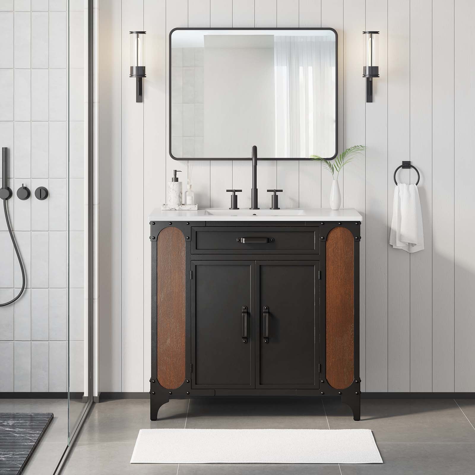 Steamforge 36" Bathroom Vanity-Bathroom Vanity-Modway-Wall2Wall Furnishings