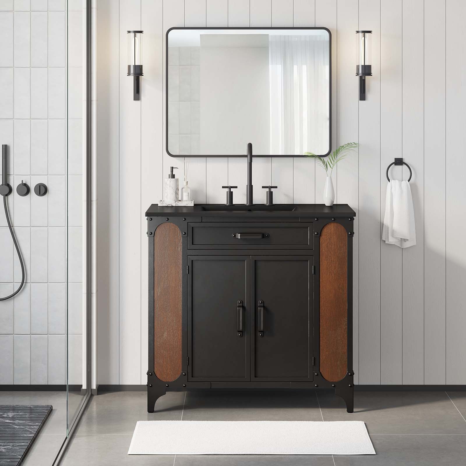 Steamforge 36" Bathroom Vanity-Bathroom Vanity-Modway-Wall2Wall Furnishings