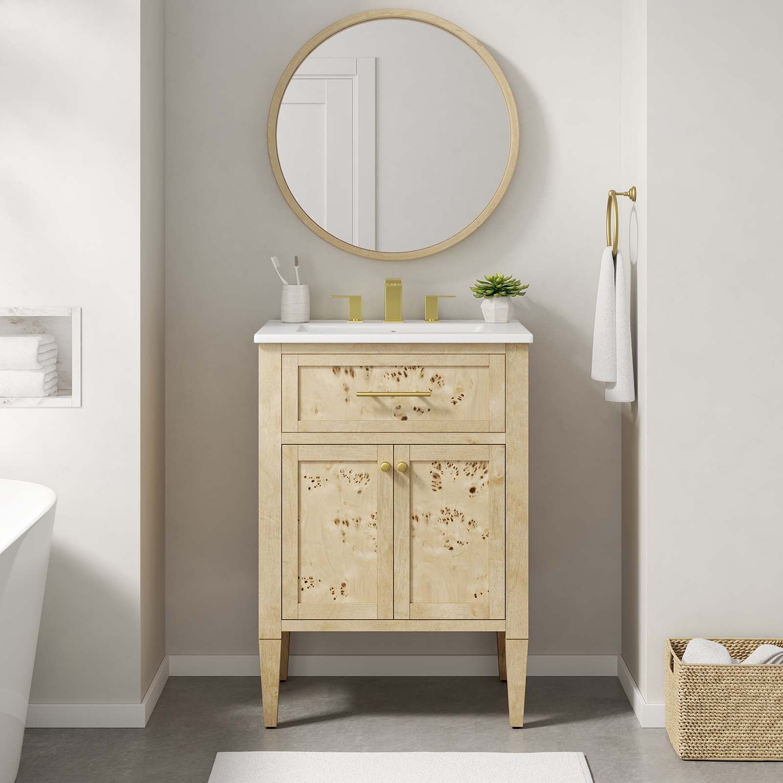 Elysian 24" Wood Bathroom Vanity-Bathroom Vanity-Modway-Wall2Wall Furnishings