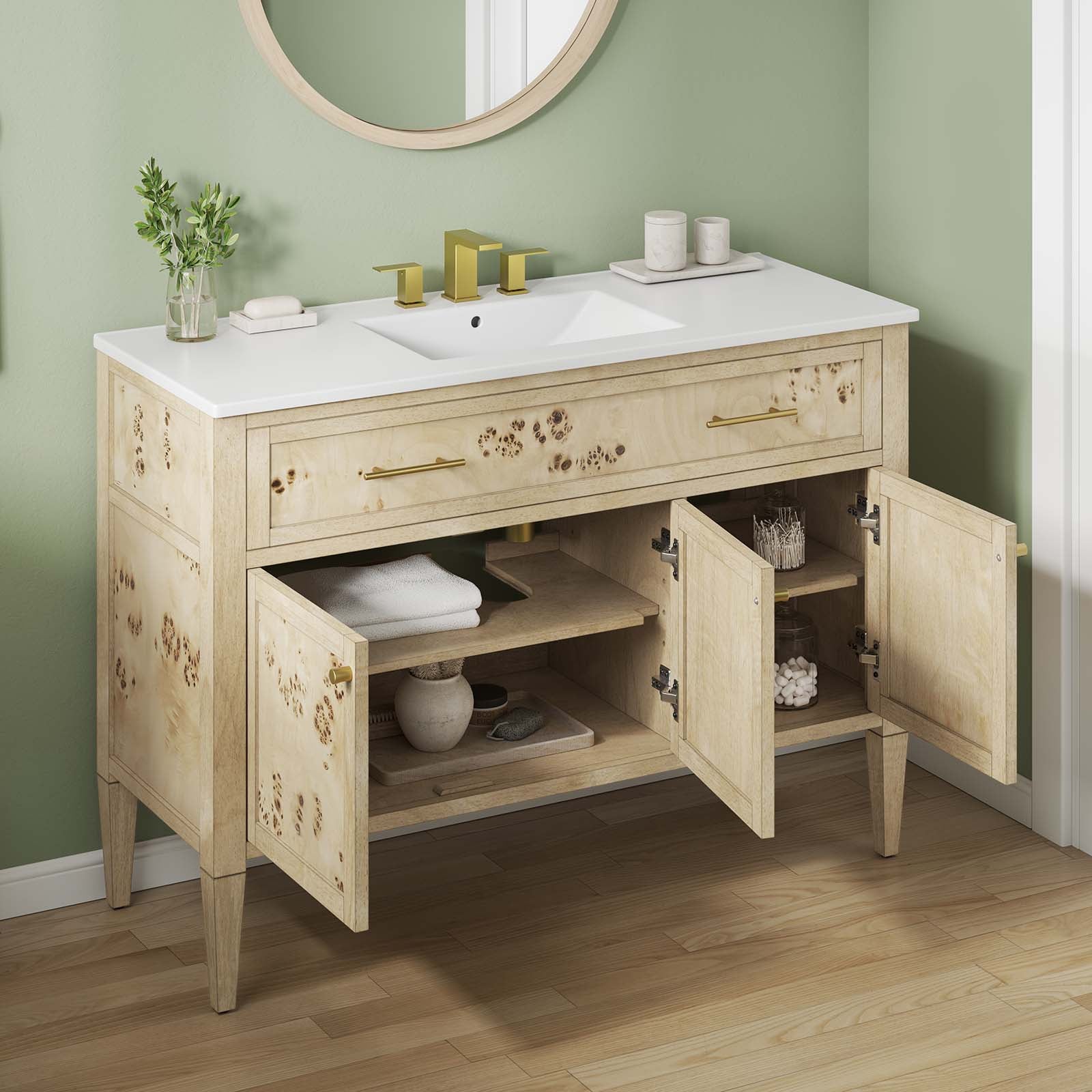 Elysian 48" Wood Single Sink Bathroom Vanity-Bathroom Vanity-Modway-Wall2Wall Furnishings