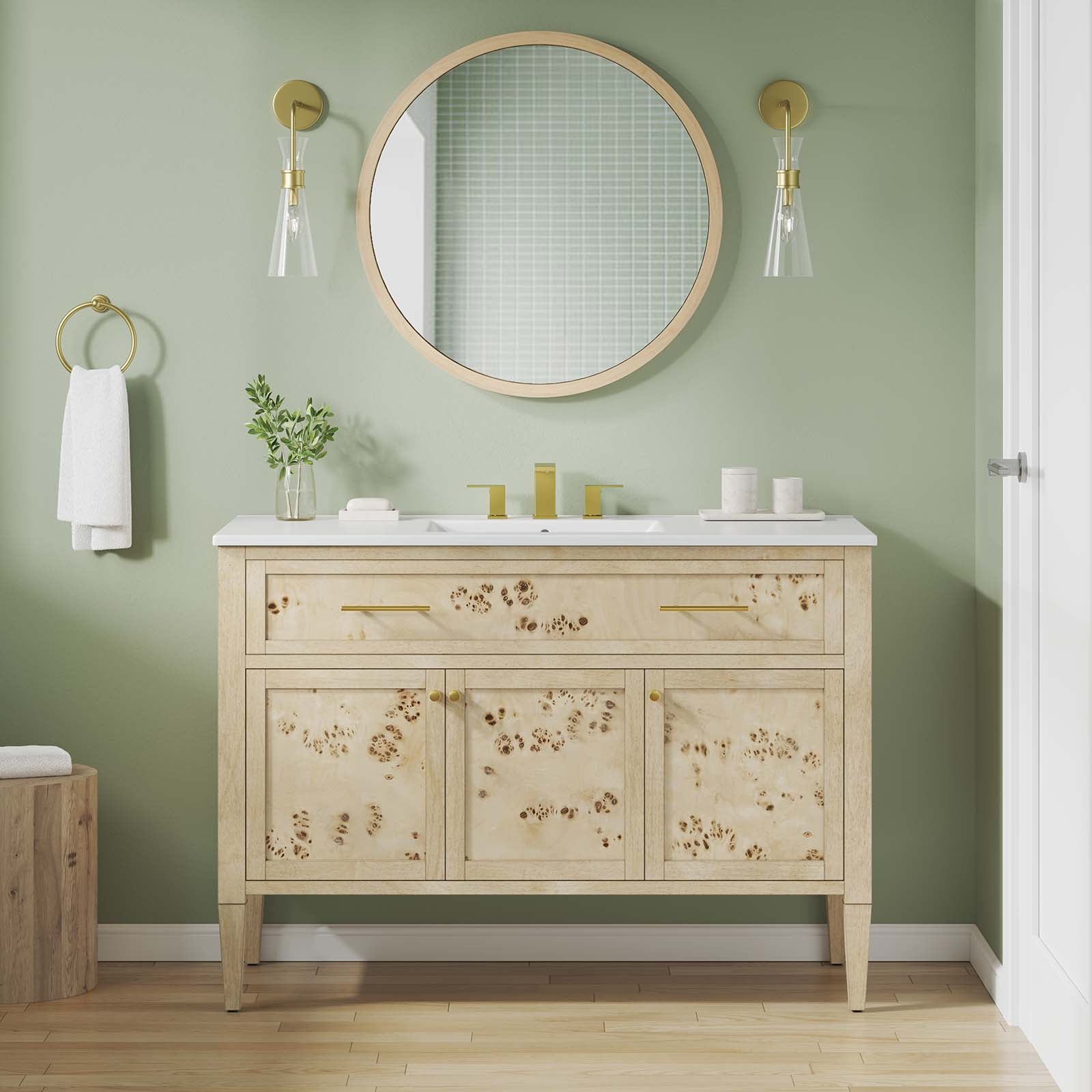 Elysian 48" Wood Single Sink Bathroom Vanity-Bathroom Vanity-Modway-Wall2Wall Furnishings