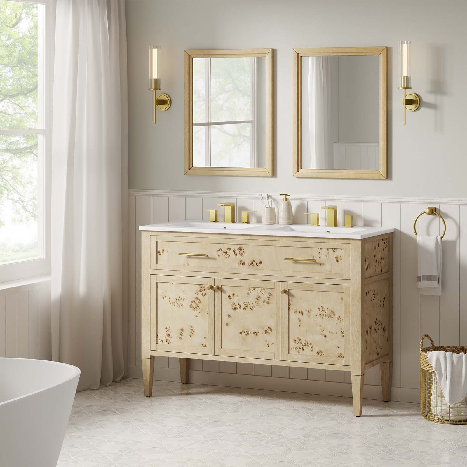 Elysian 48" Double Sink Bathroom Vanity-Bathroom Vanity-Modway-Wall2Wall Furnishings
