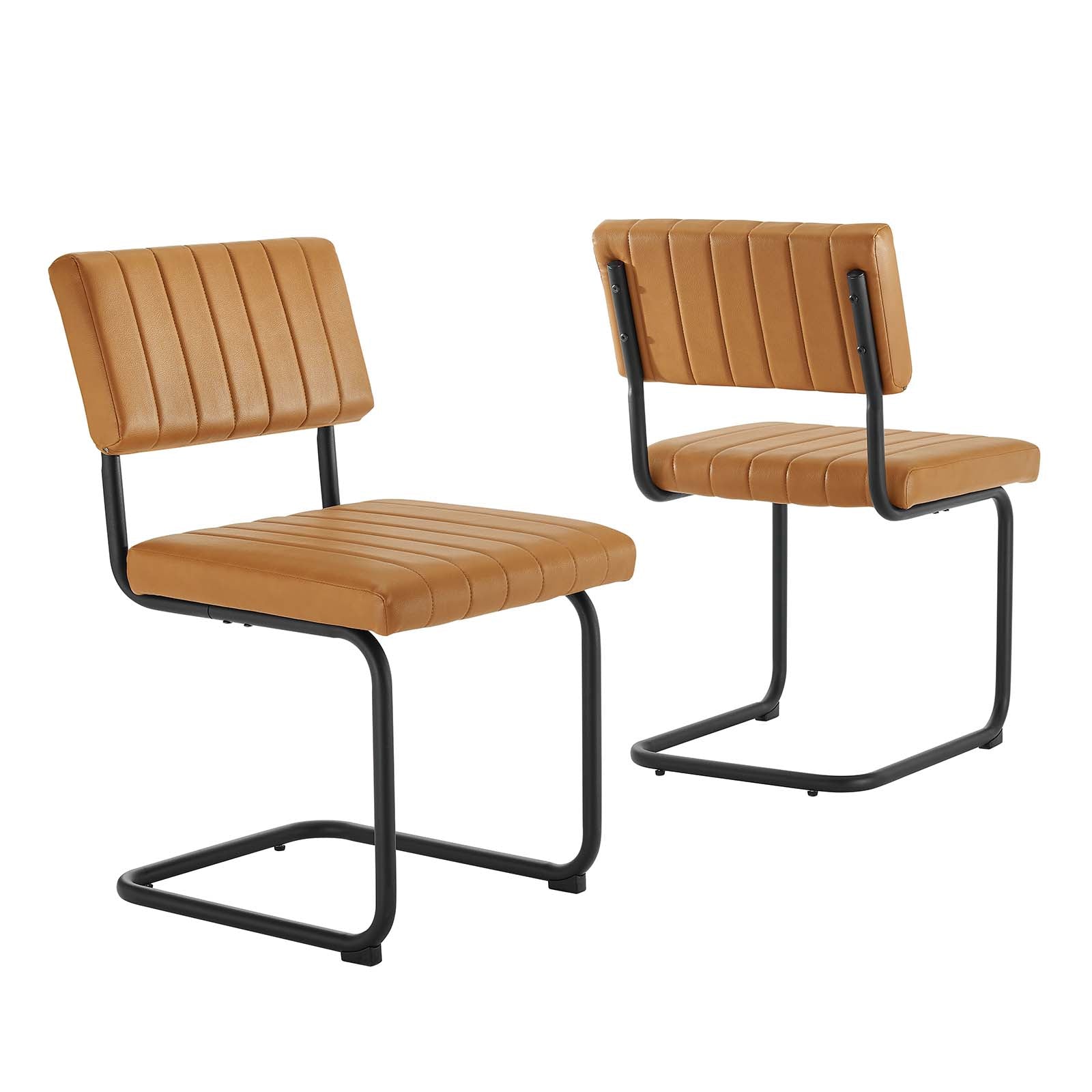 Parity Vegan Leather Dining Side Chairs - Set of 2-Dining Chair-Modway-Wall2Wall Furnishings