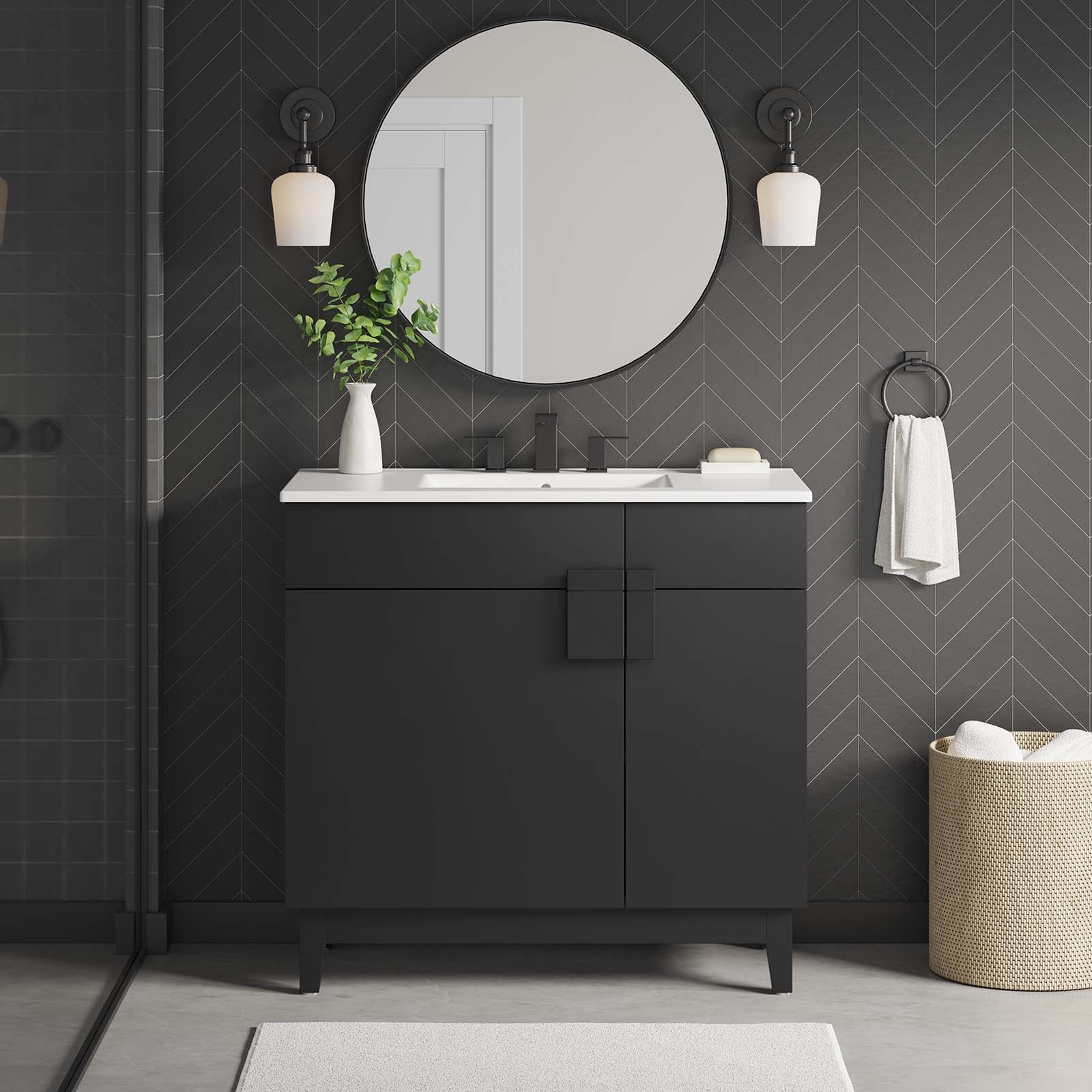 Miles 36” Bathroom Vanity-Bathroom Vanity-Modway-Wall2Wall Furnishings