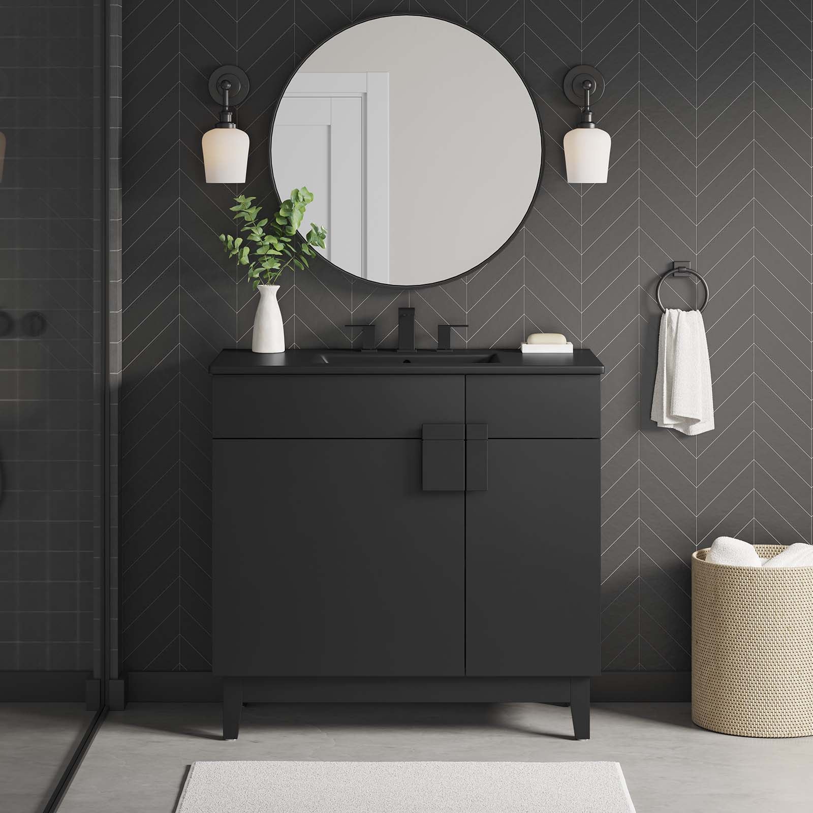 Miles 36” Bathroom Vanity-Bathroom Vanity-Modway-Wall2Wall Furnishings