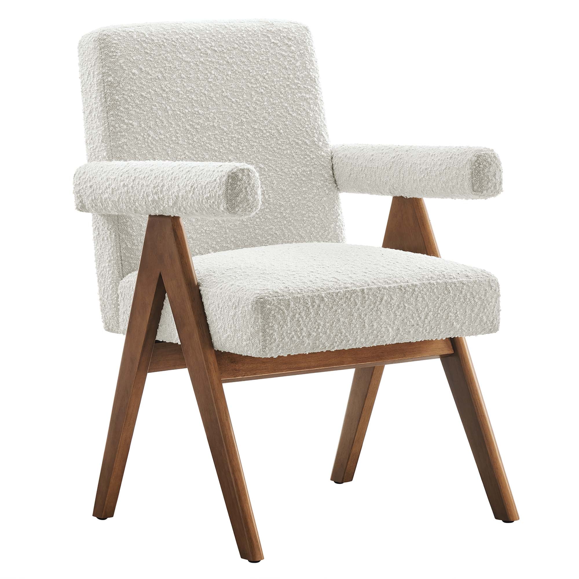 Lyra Boucle Fabric Dining Room Chair Set of 2