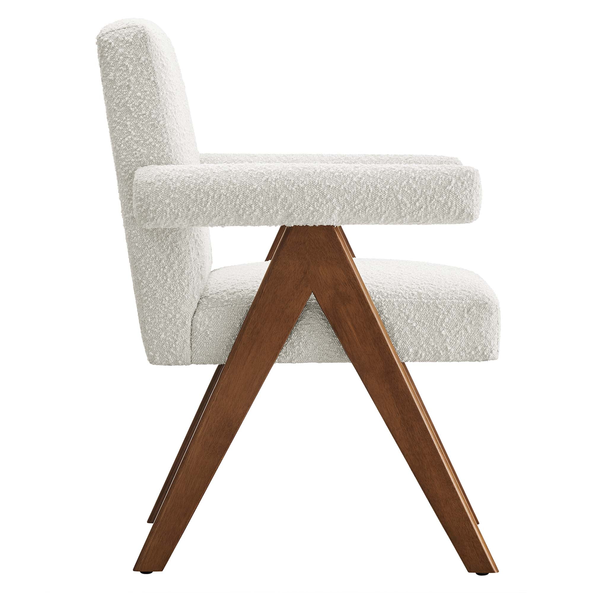 Lyra Boucle Fabric Dining Room Chair Set of 2