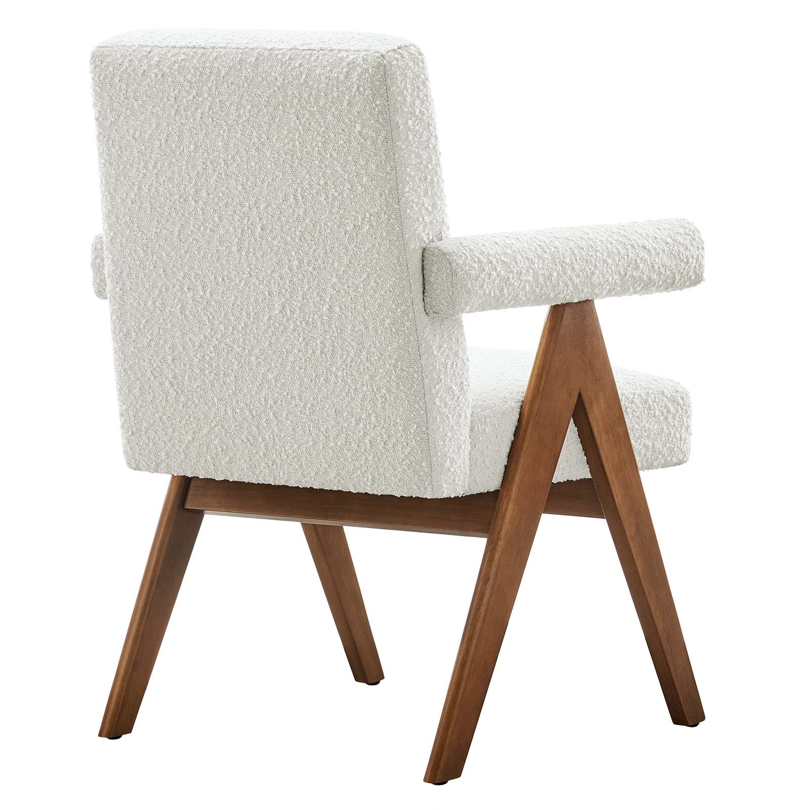 Lyra Boucle Fabric Dining Room Chair - Set of 2-Dining Chair-Modway-Wall2Wall Furnishings
